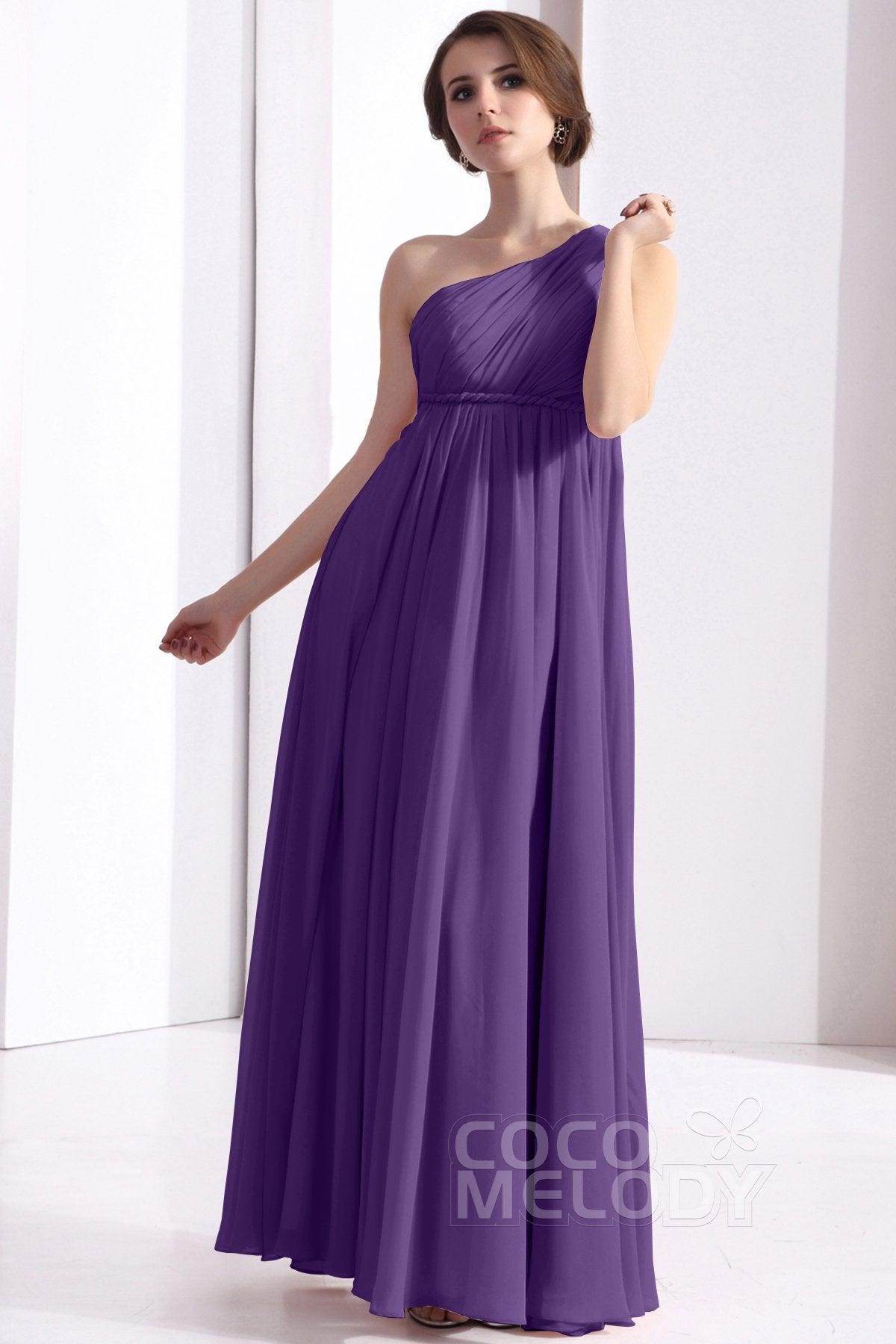 Sheath Floor Length Chiffon Bridesmaid Dress COSF1300D