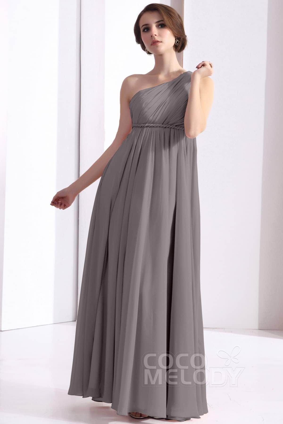 Sheath Floor Length Chiffon Bridesmaid Dress COSF1300D