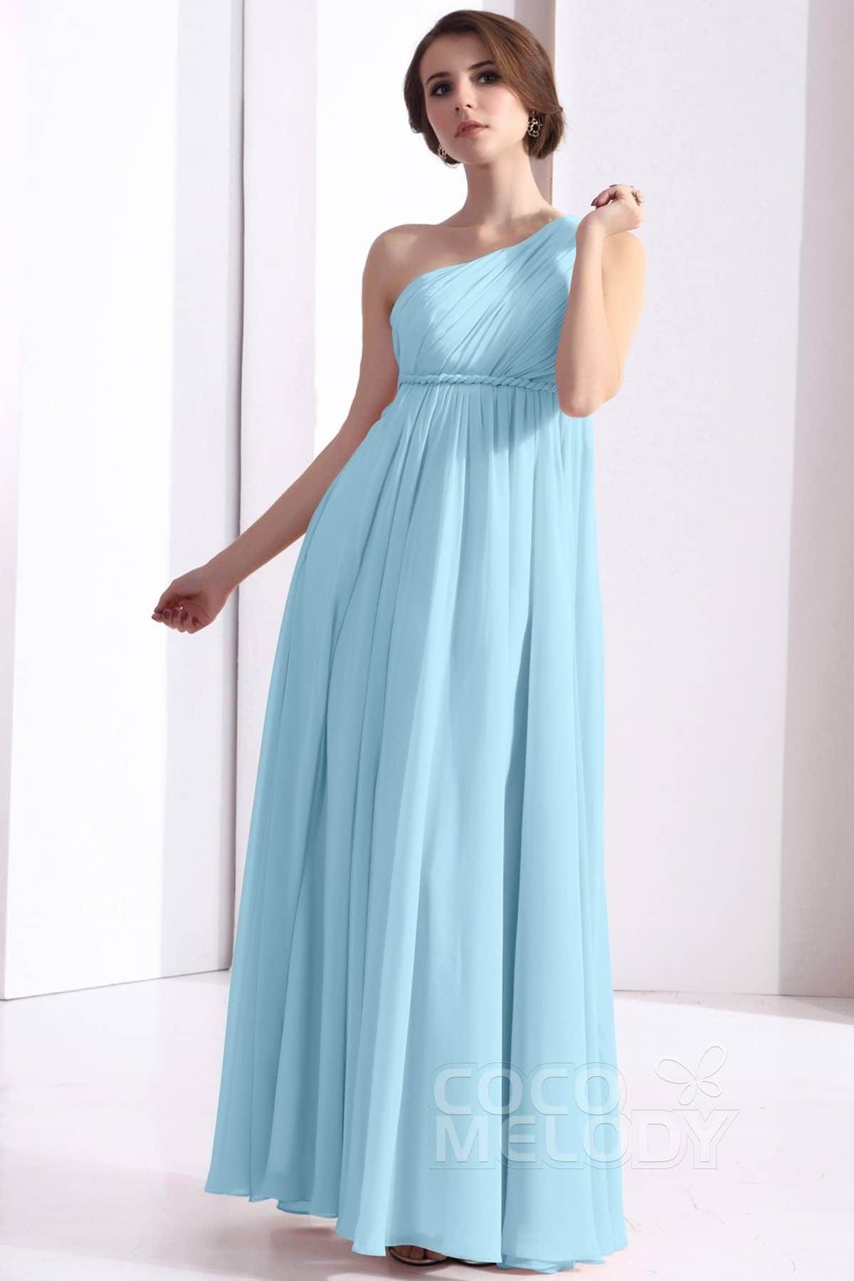 Sheath Floor Length Chiffon Bridesmaid Dress COSF1300D