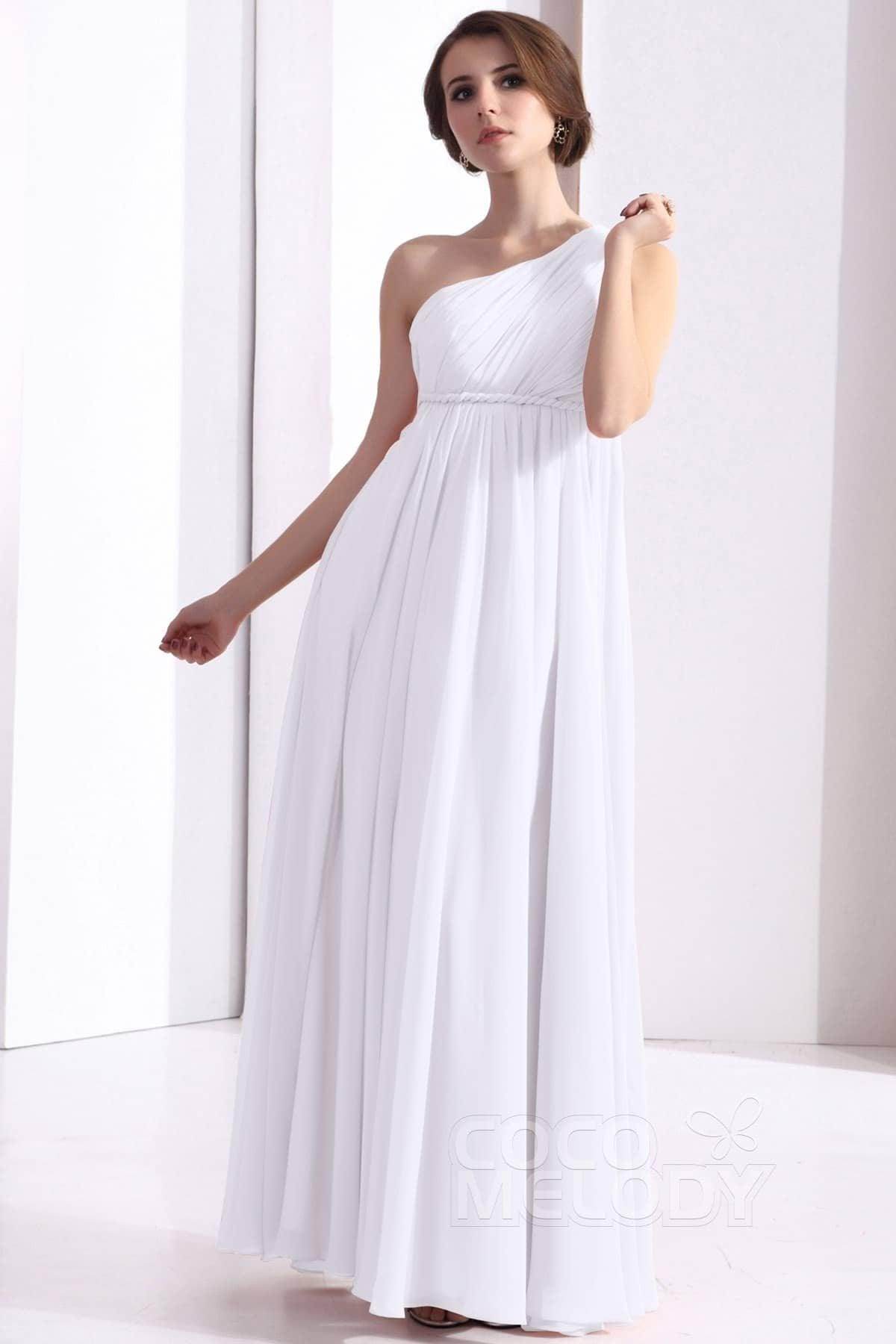 Sheath Floor Length Chiffon Bridesmaid Dress COSF1300D