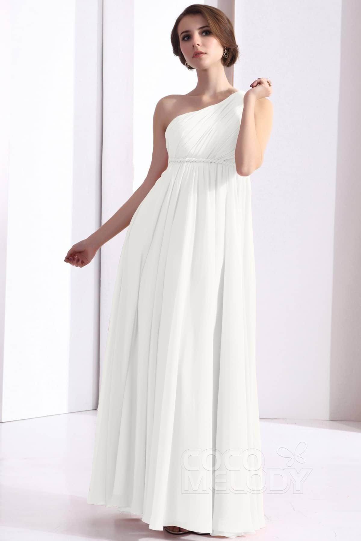Sheath Floor Length Chiffon Bridesmaid Dress COSF1300D