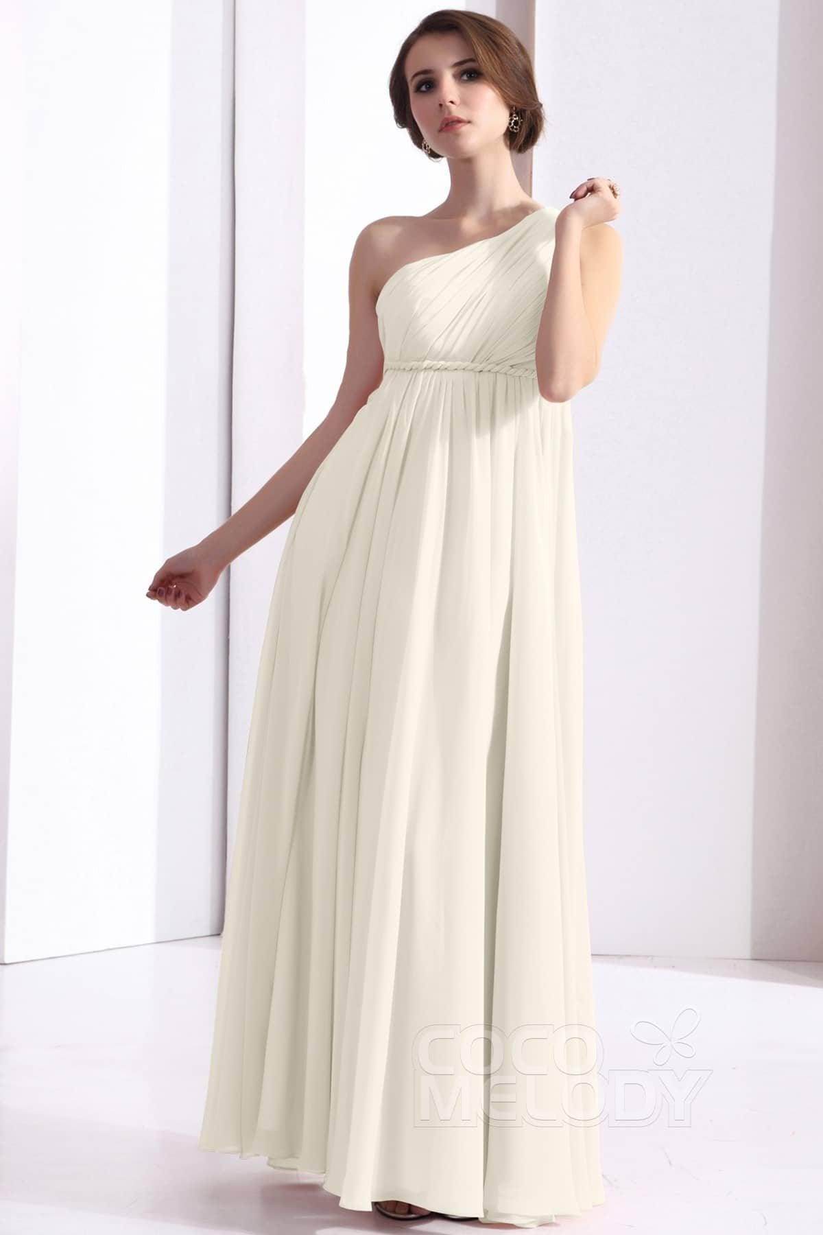 Sheath Floor Length Chiffon Bridesmaid Dress COSF1300D