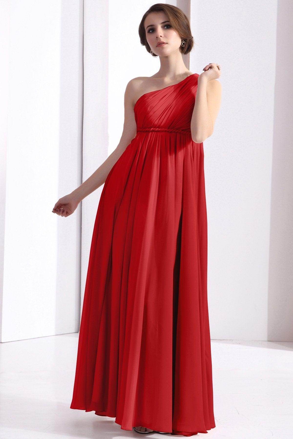 Sheath Floor Length Chiffon Bridesmaid Dress COSF1300D
