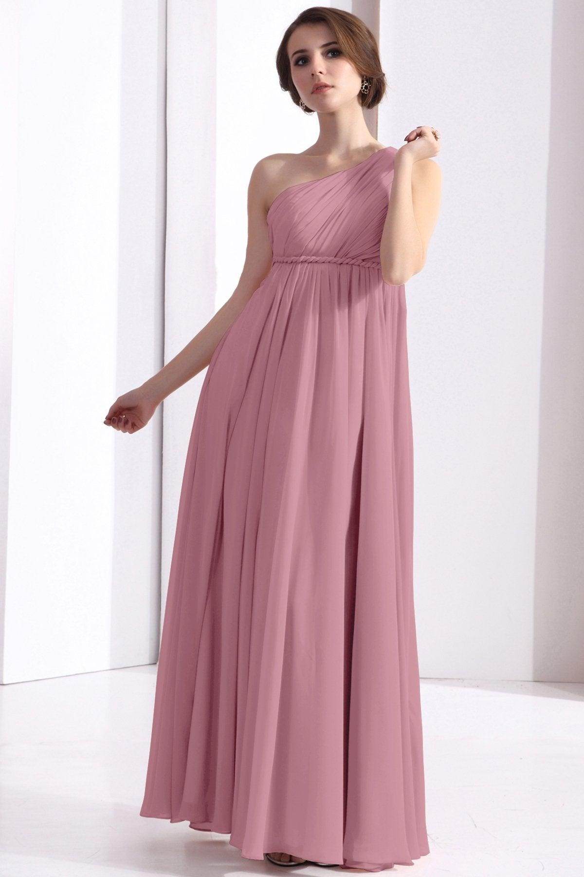 Sheath Floor Length Chiffon Bridesmaid Dress COSF1300D