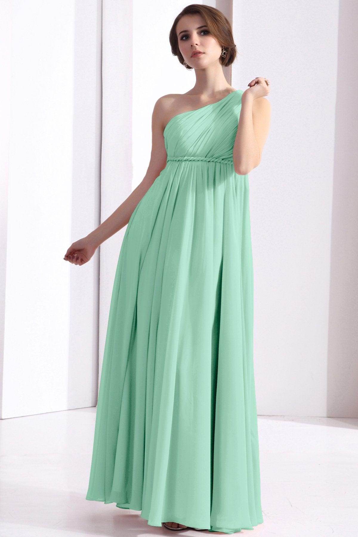Sheath Floor Length Chiffon Bridesmaid Dress COSF1300D
