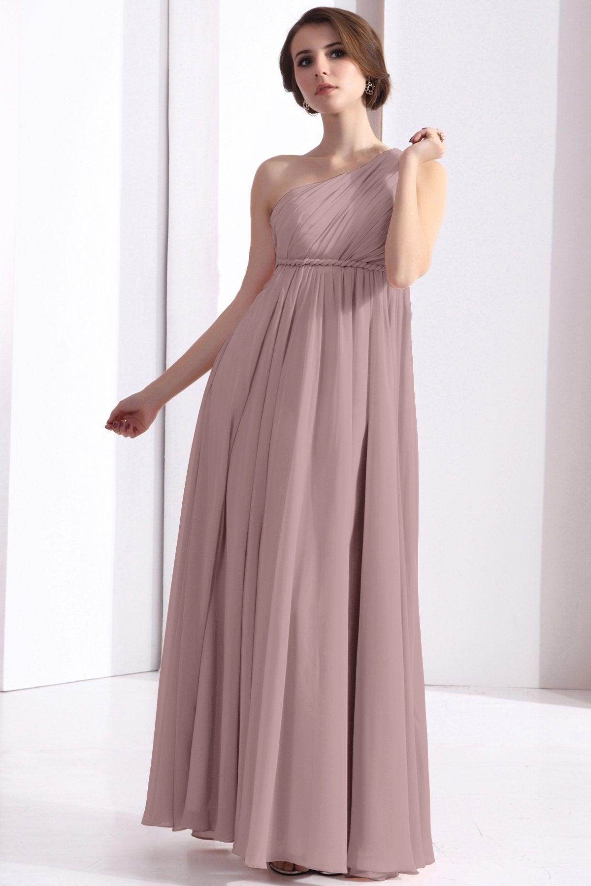 Sheath Floor Length Chiffon Bridesmaid Dress COSF1300D