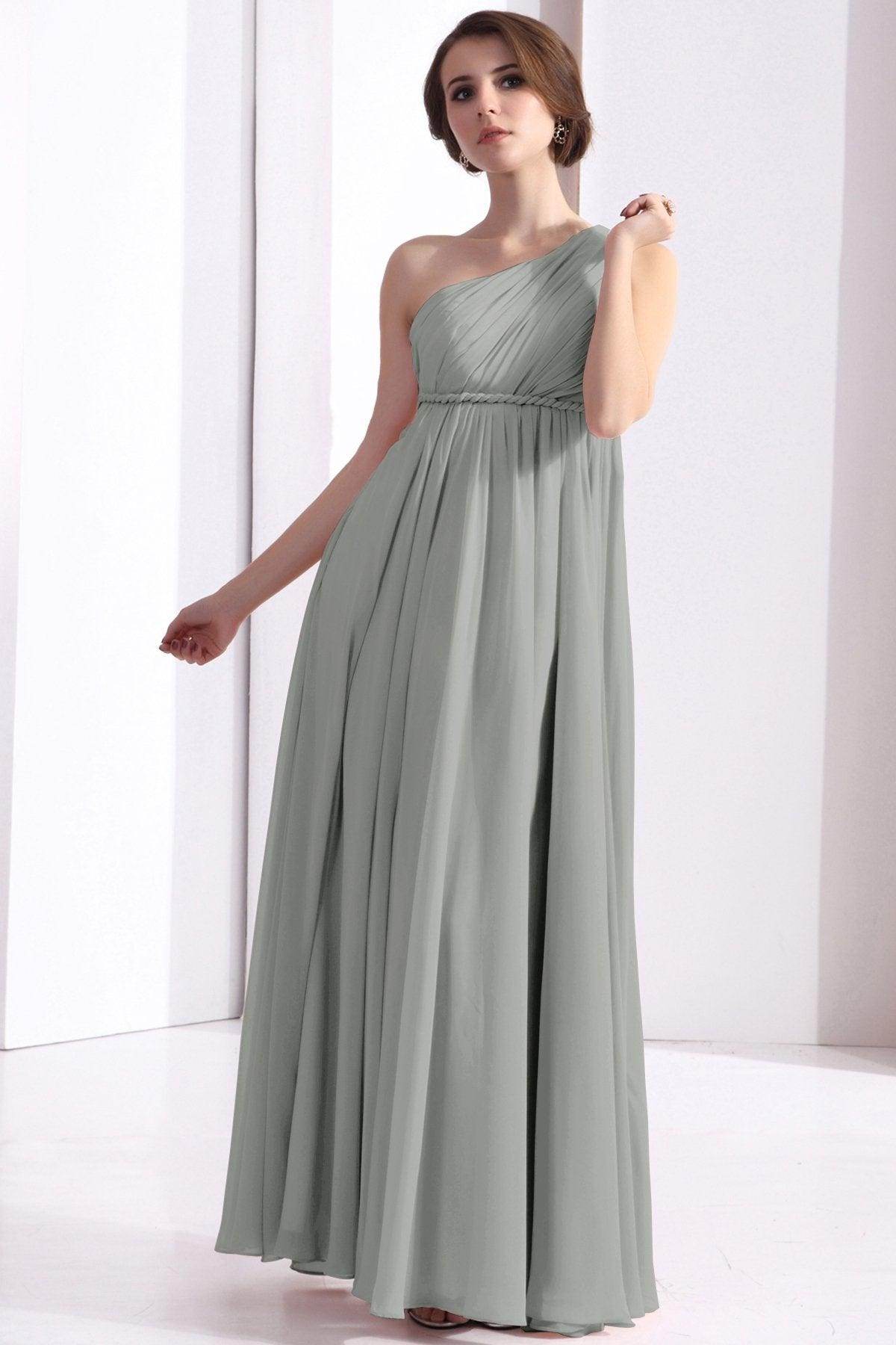 Sheath Floor Length Chiffon Bridesmaid Dress COSF1300D