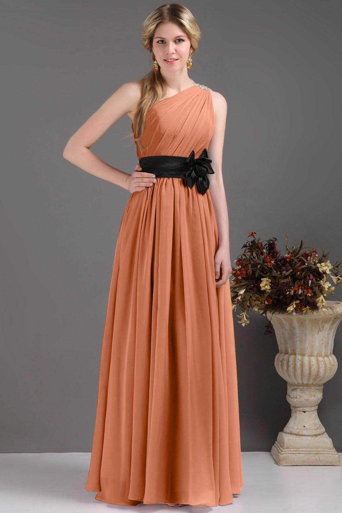 Sheath-Column Floor Length Bridesmaids Dress COSF14001