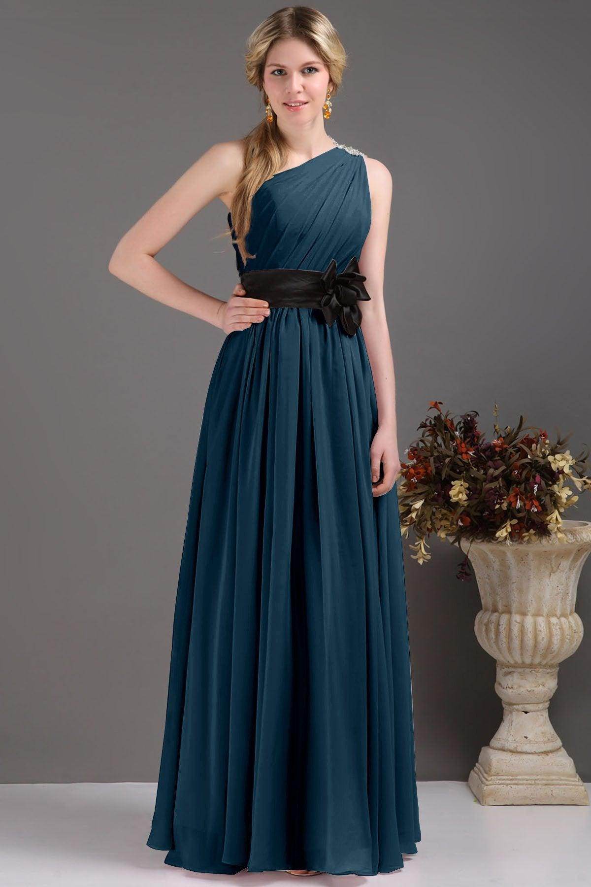 Sheath-Column Floor Length Bridesmaids Dress COSF14001