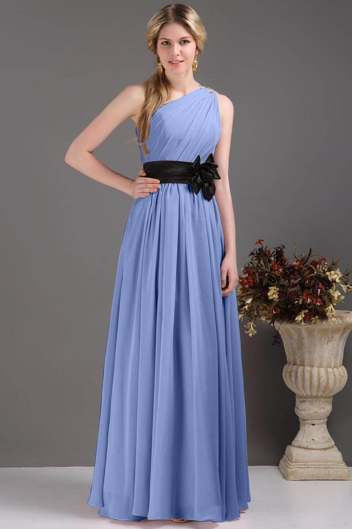 Sheath-Column Floor Length Bridesmaids Dress COSF14001
