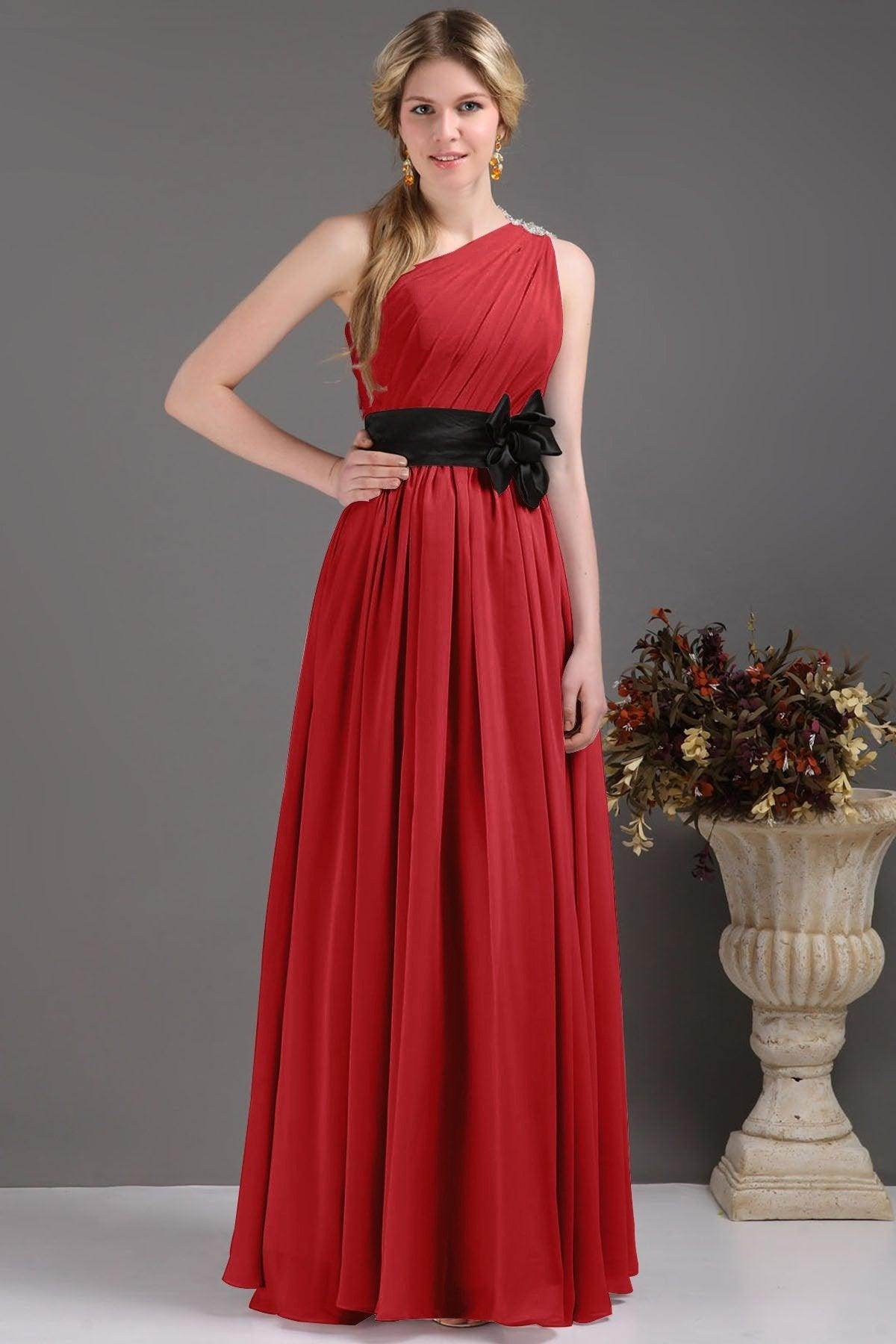 Sheath-Column Floor Length Bridesmaids Dress COSF14001