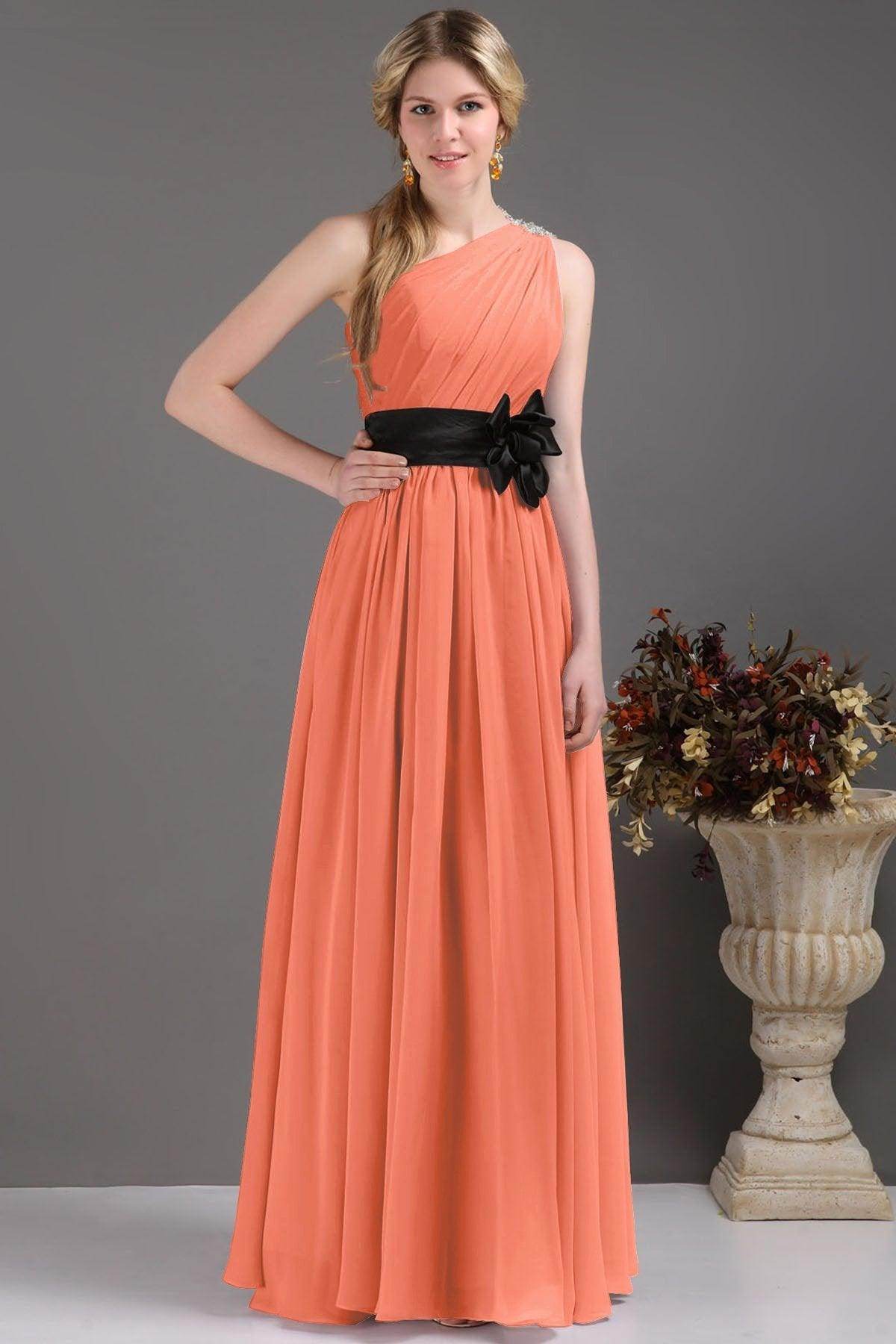 Sheath-Column Floor Length Bridesmaids Dress COSF14001