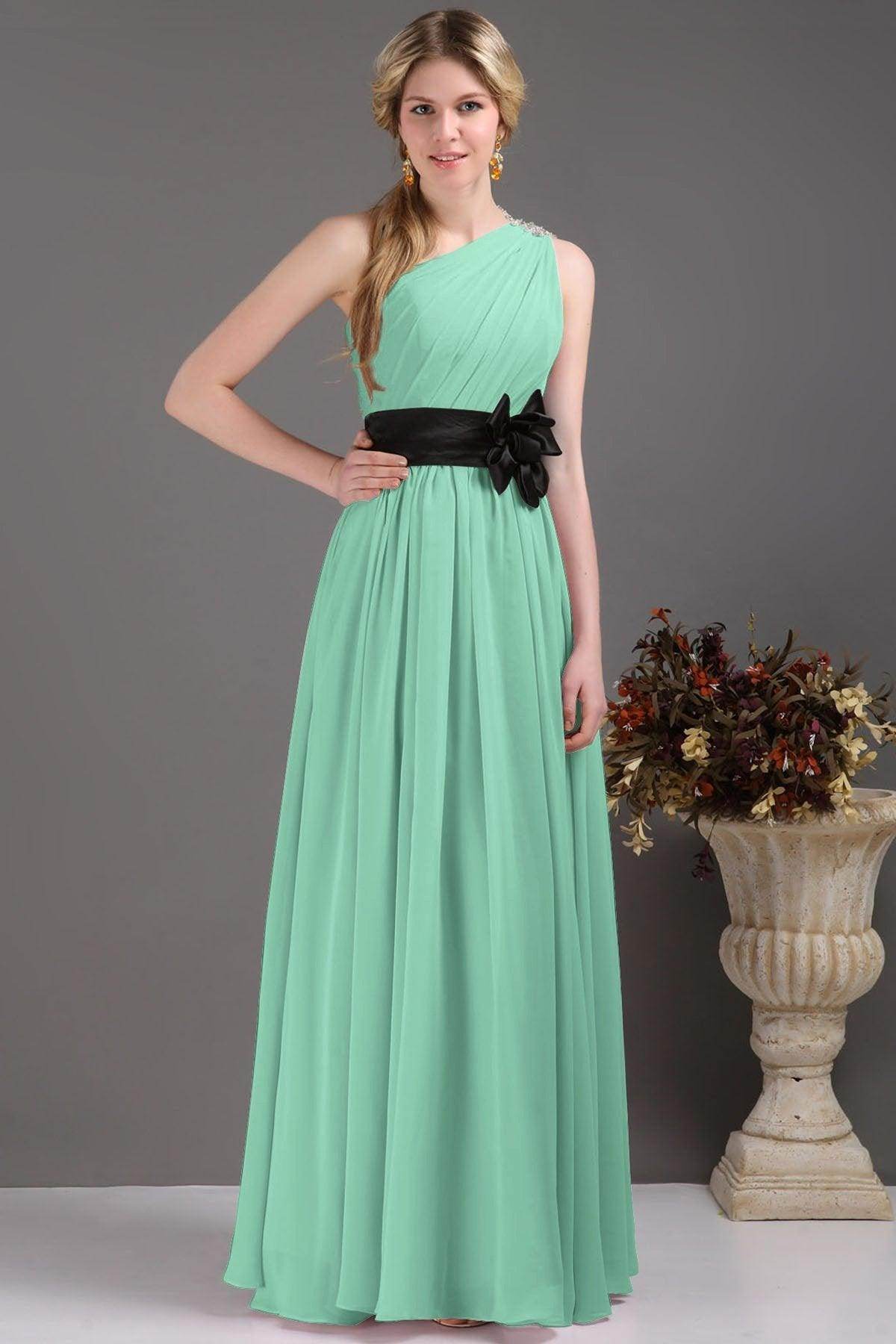 Sheath-Column Floor Length Bridesmaids Dress COSF14001