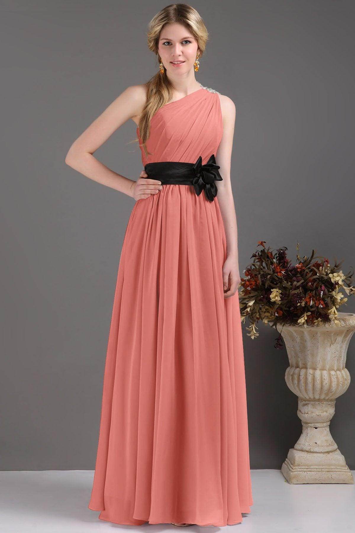 Sheath-Column Floor Length Bridesmaids Dress COSF14001