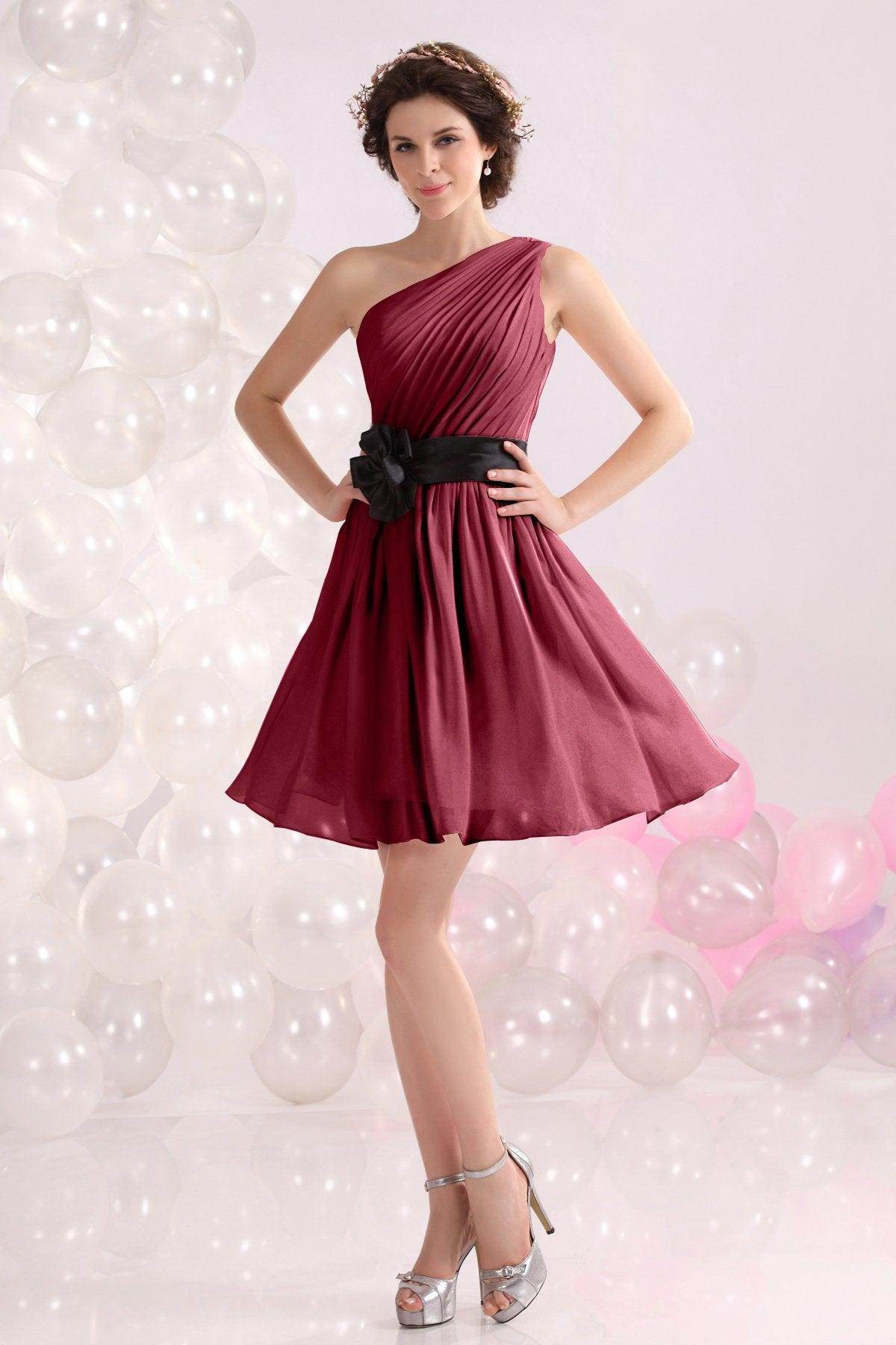 A-Line Short-Mini Chiffon Bridesmaids Dress COZB1301C