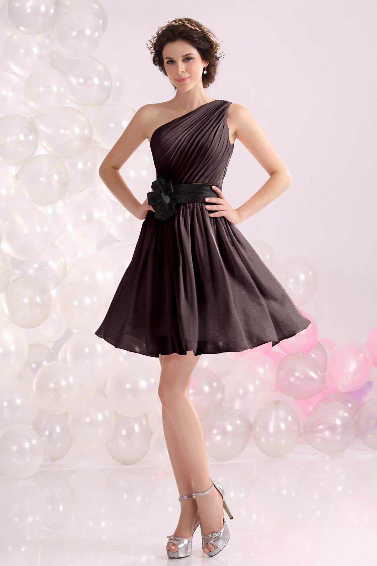 A-Line Short-Mini Chiffon Bridesmaids Dress COZB1301C
