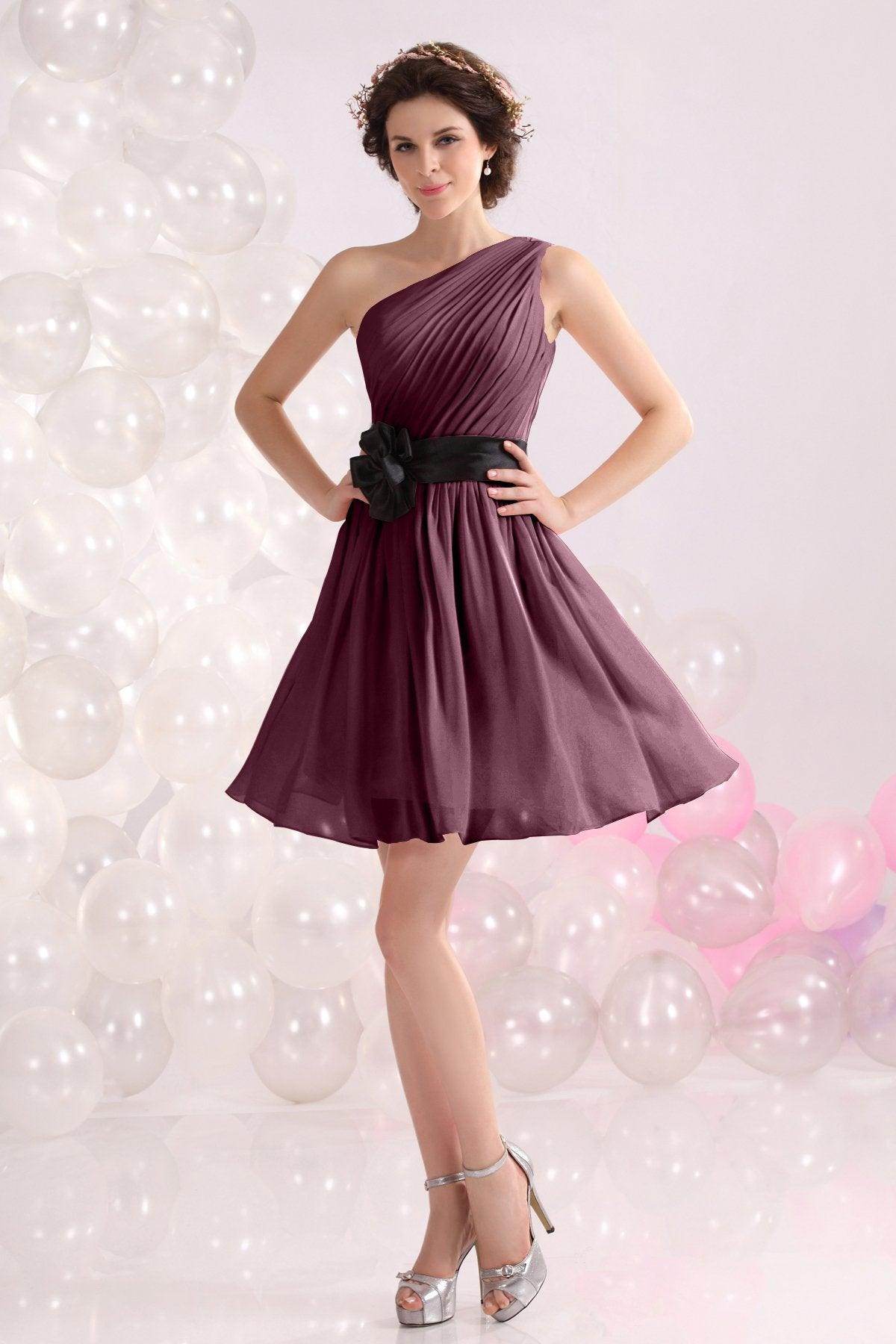 A-Line Short-Mini Chiffon Bridesmaids Dress COZB1301C