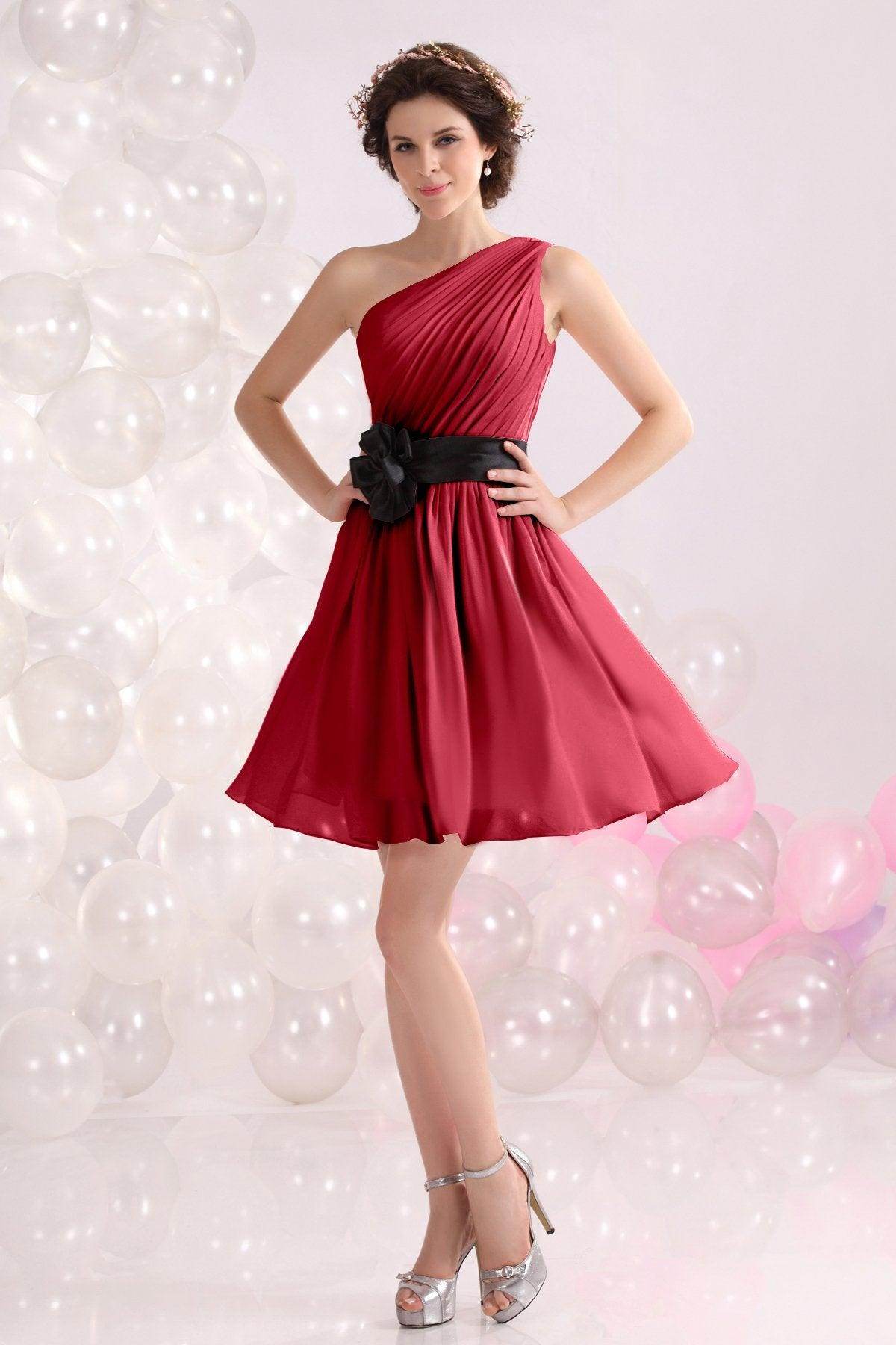 A-Line Short-Mini Chiffon Bridesmaids Dress COZB1301C