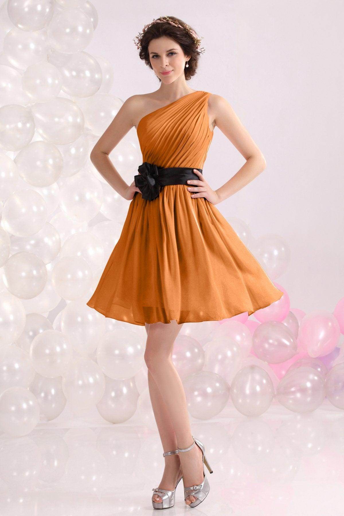 A-Line Short-Mini Chiffon Bridesmaids Dress COZB1301C