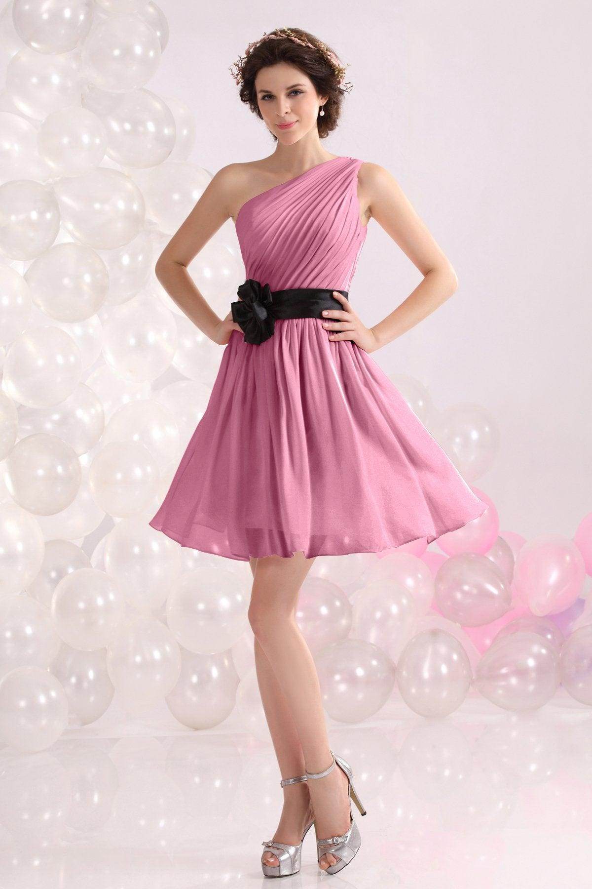 A-Line Short-Mini Chiffon Bridesmaids Dress COZB1301C