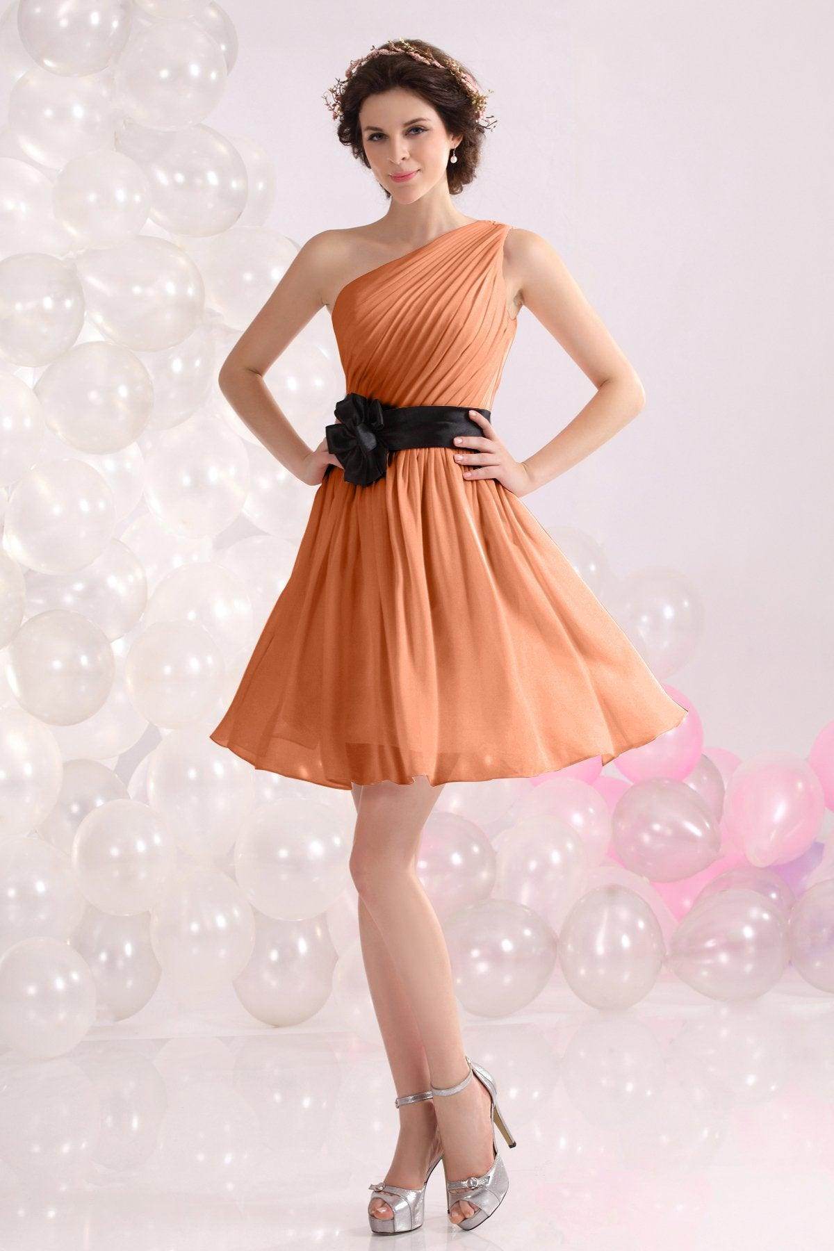 A-Line Short-Mini Chiffon Bridesmaids Dress COZB1301C
