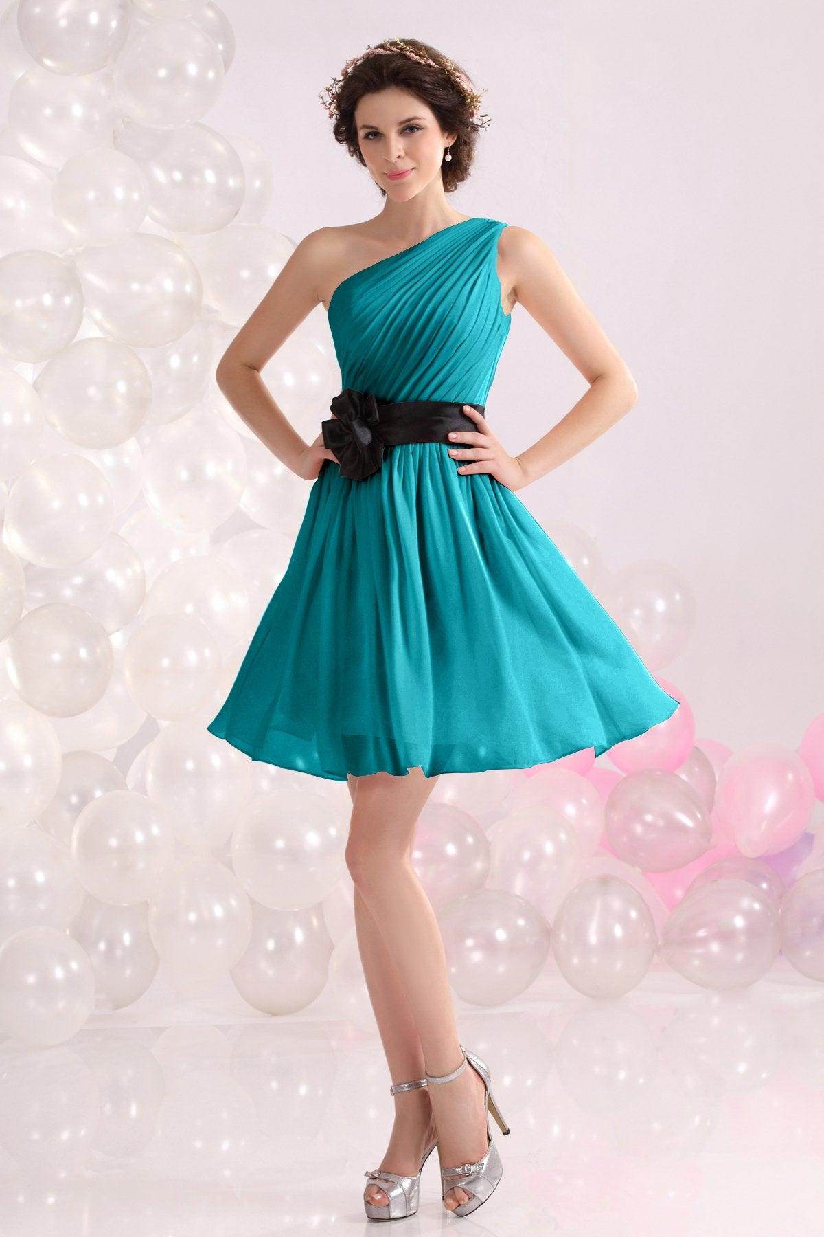 A-Line Short-Mini Chiffon Bridesmaids Dress COZB1301C