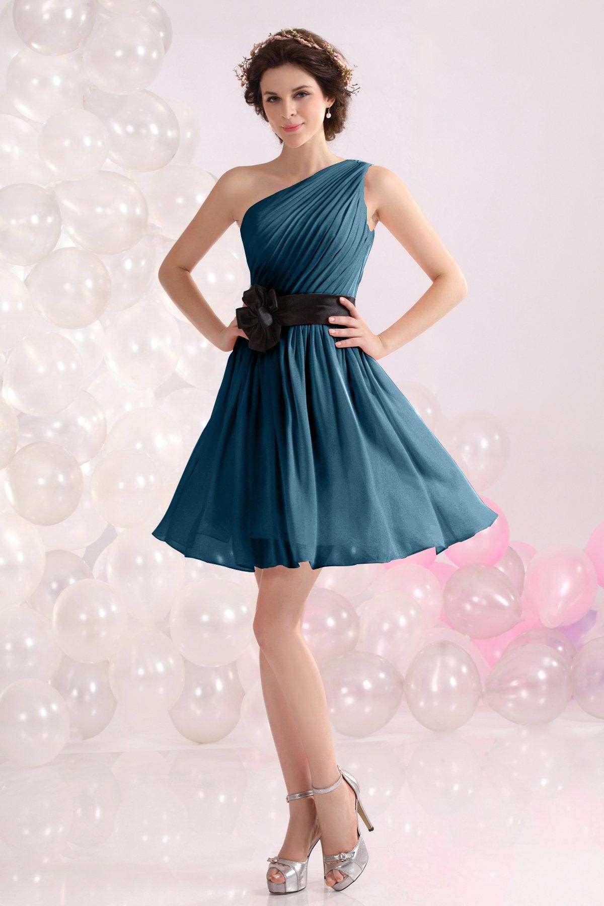 A-Line Short-Mini Chiffon Bridesmaids Dress COZB1301C