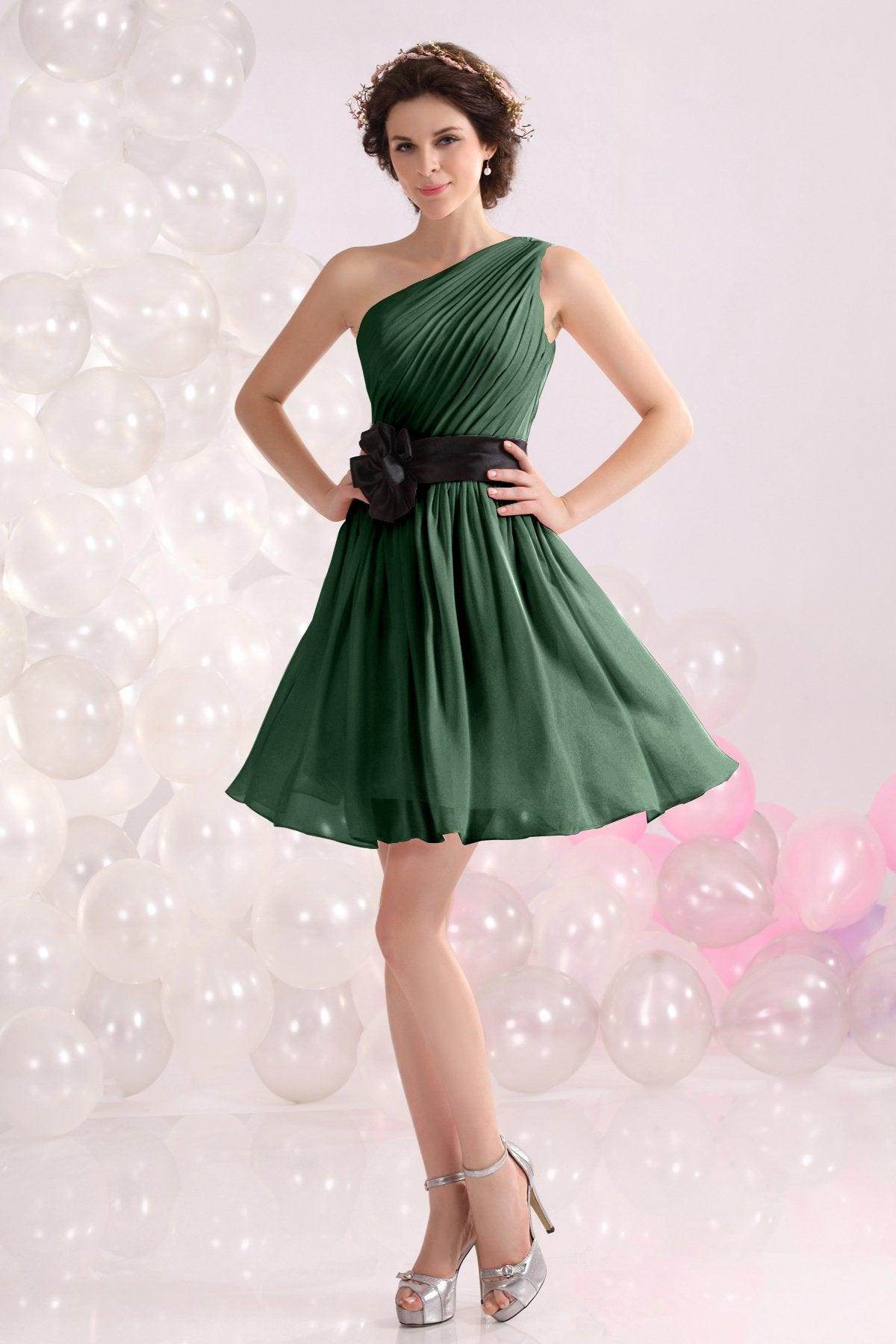 A-Line Short-Mini Chiffon Bridesmaids Dress COZB1301C
