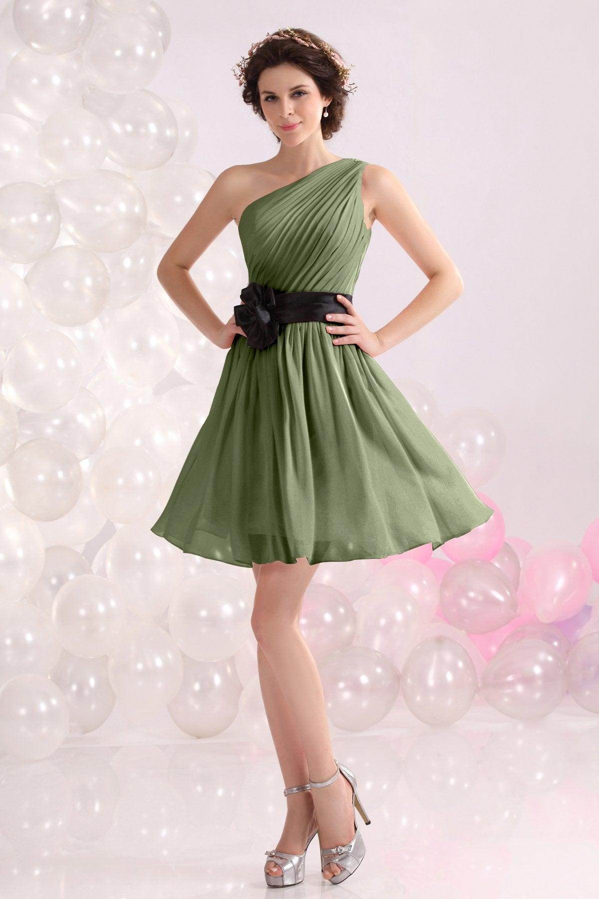 A-Line Short-Mini Chiffon Bridesmaids Dress COZB1301C