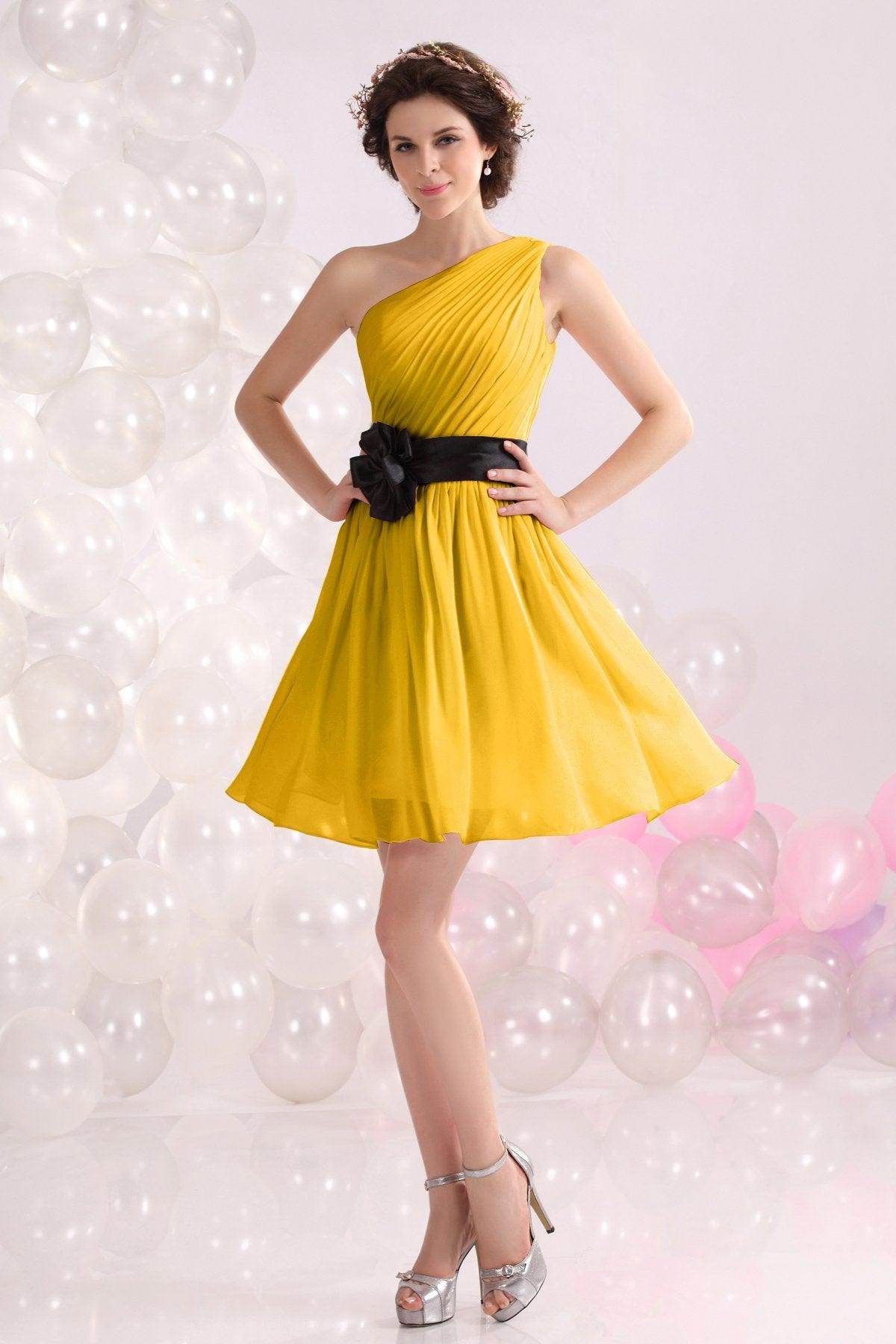 A-Line Short-Mini Chiffon Bridesmaids Dress COZB1301C