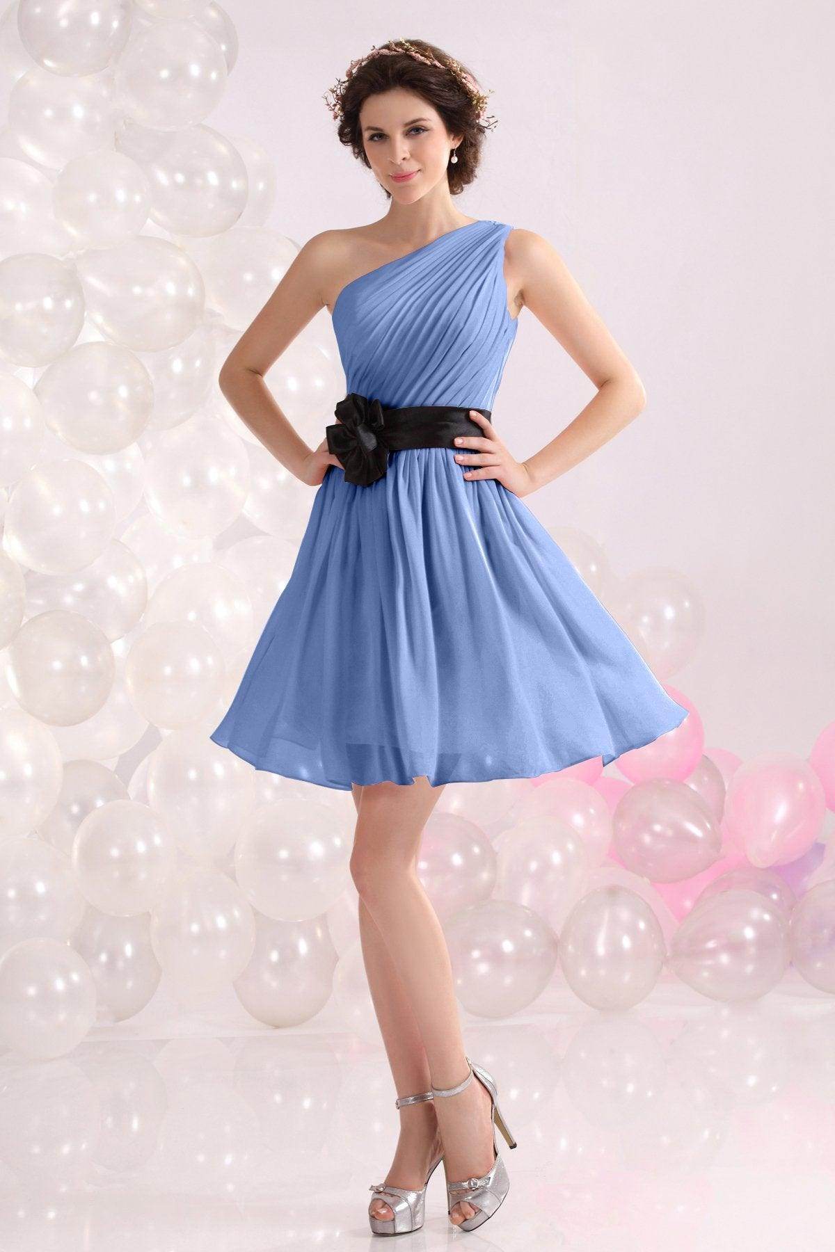 A-Line Short-Mini Chiffon Bridesmaids Dress COZB1301C