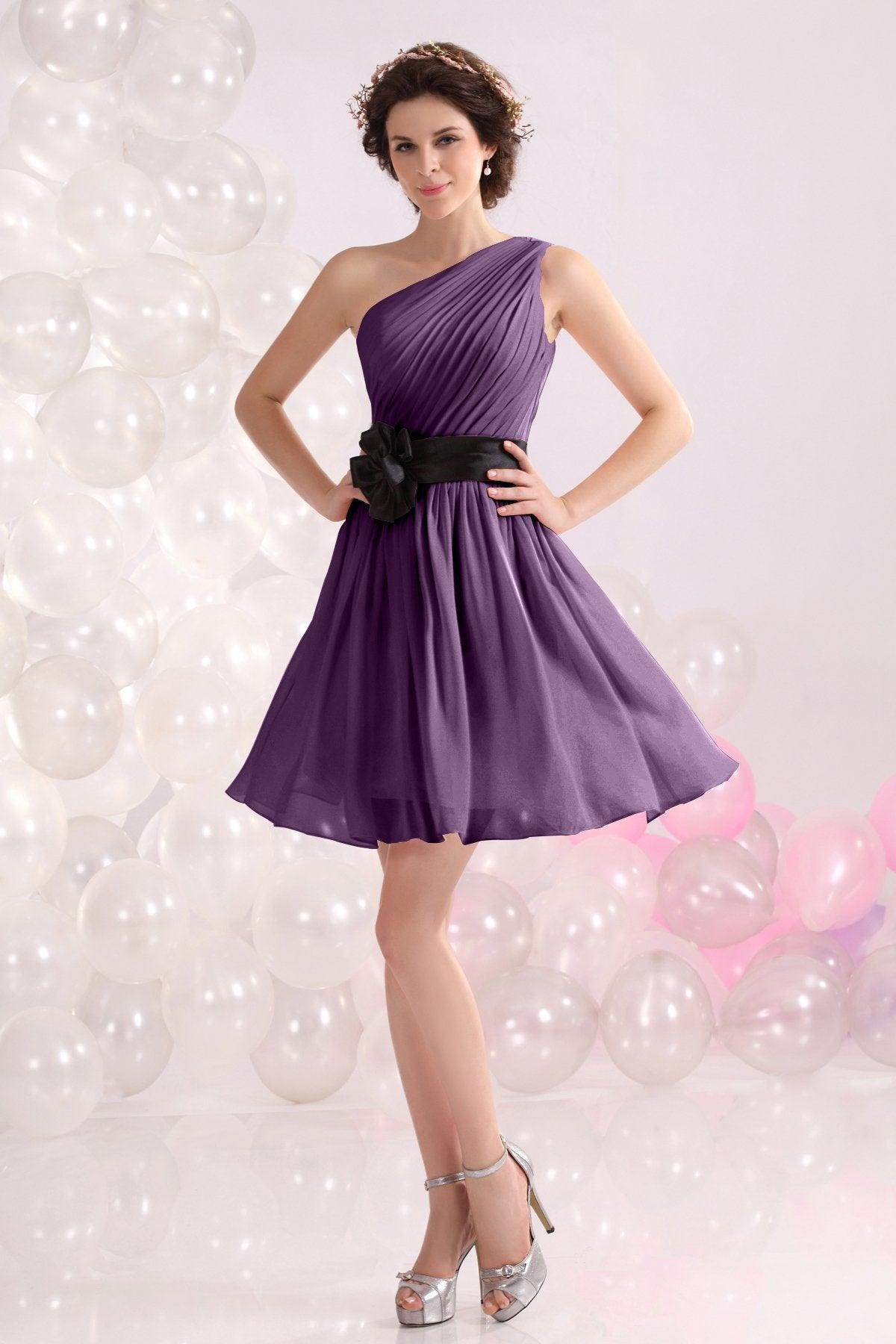 A-Line Short-Mini Chiffon Bridesmaids Dress COZB1301C
