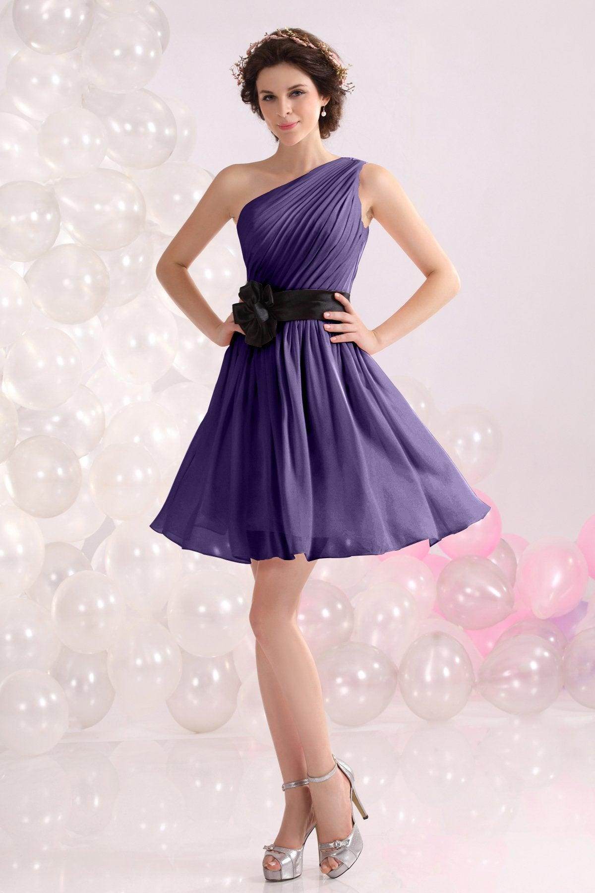 A-Line Short-Mini Chiffon Bridesmaids Dress COZB1301C