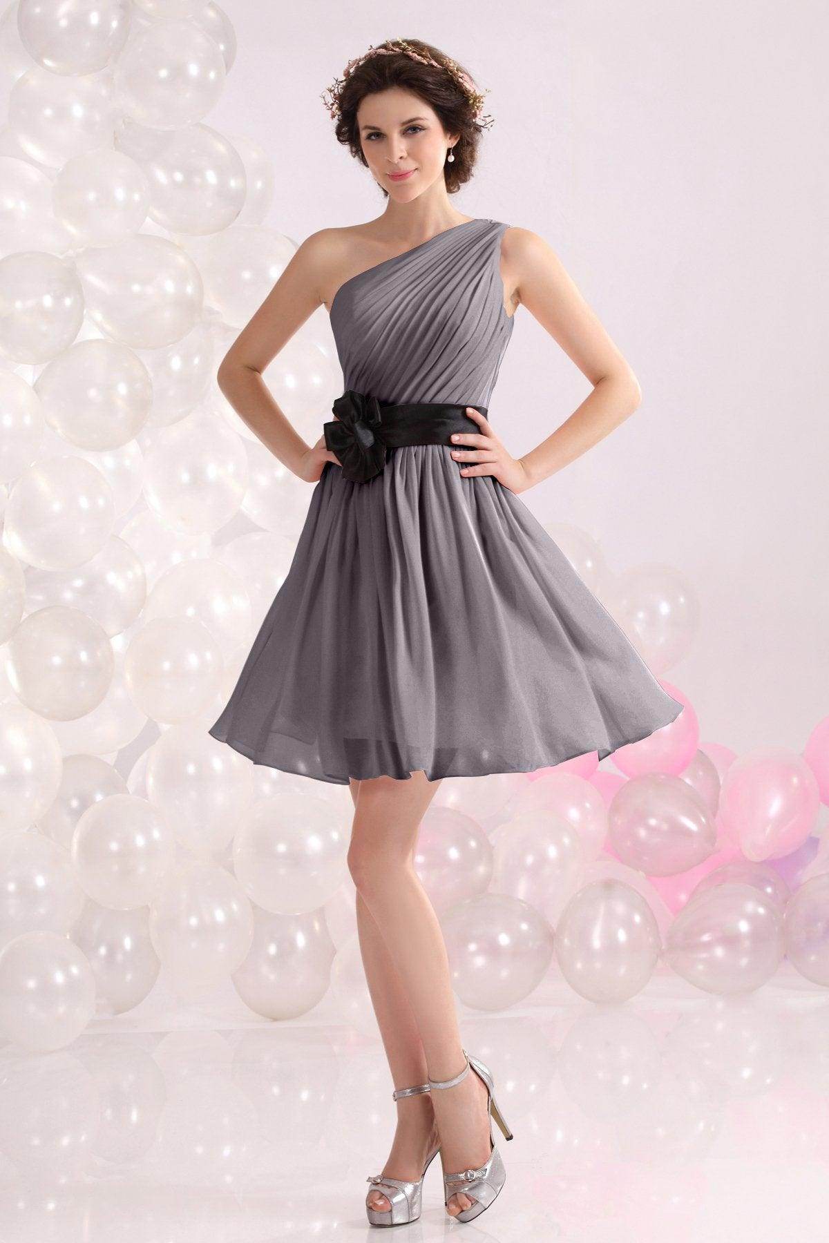 A-Line Short-Mini Chiffon Bridesmaids Dress COZB1301C