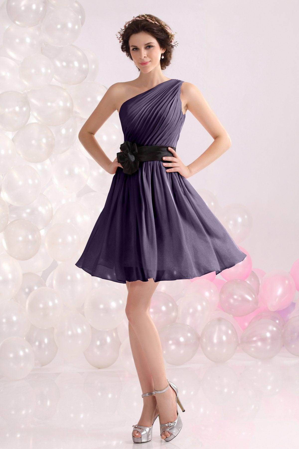 A-Line Short-Mini Chiffon Bridesmaids Dress COZB1301C