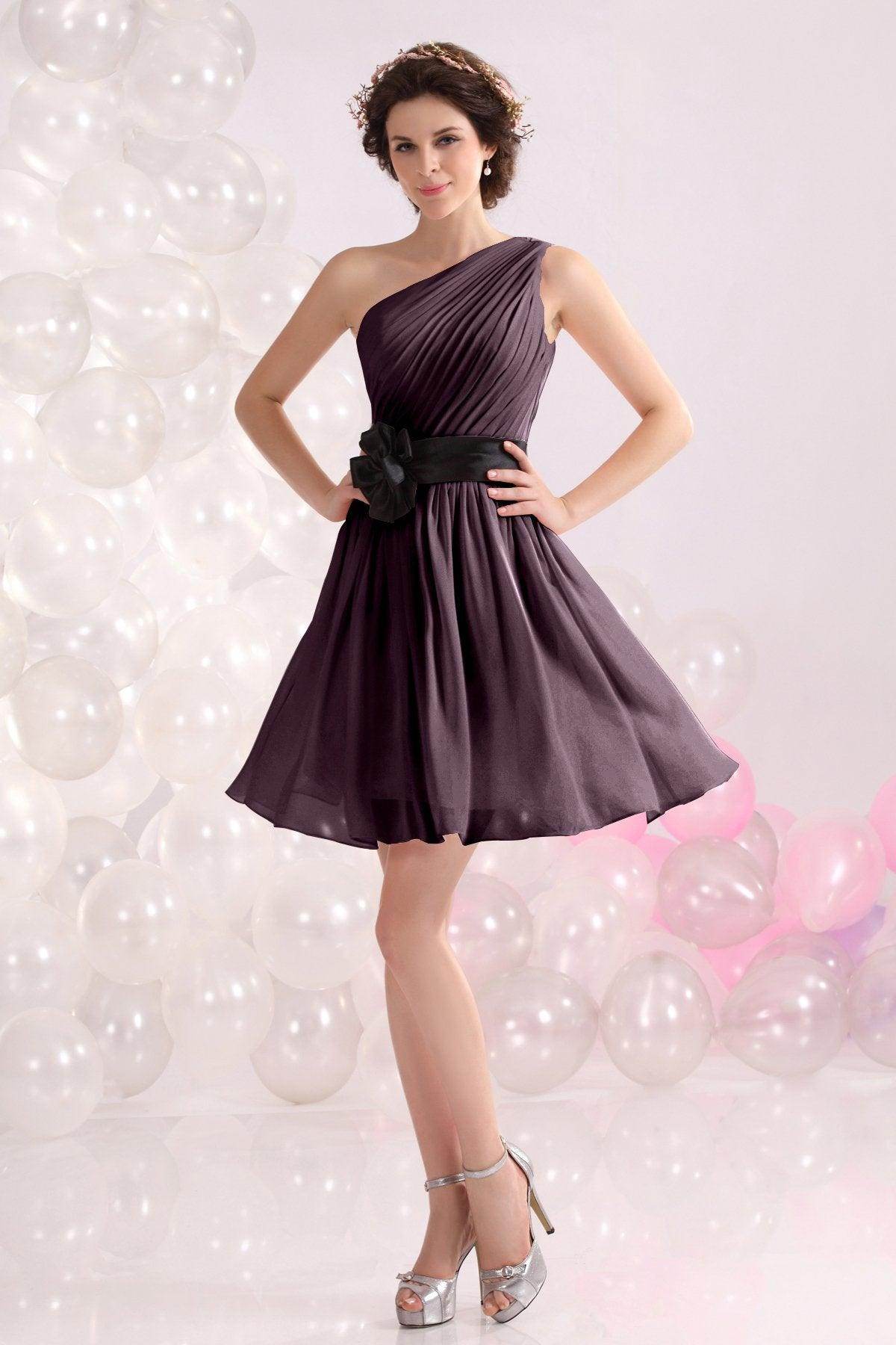 A-Line Short-Mini Chiffon Bridesmaids Dress COZB1301C