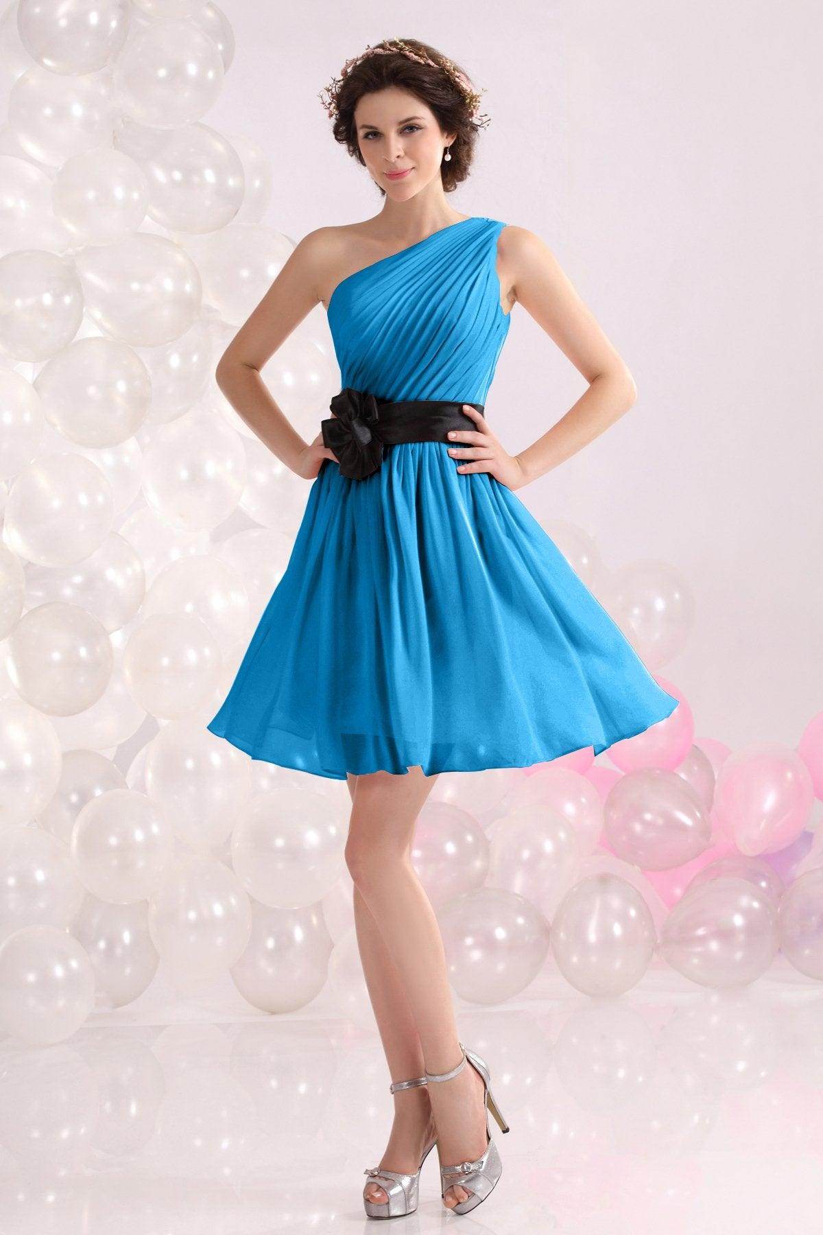 A-Line Short-Mini Chiffon Bridesmaids Dress COZB1301C