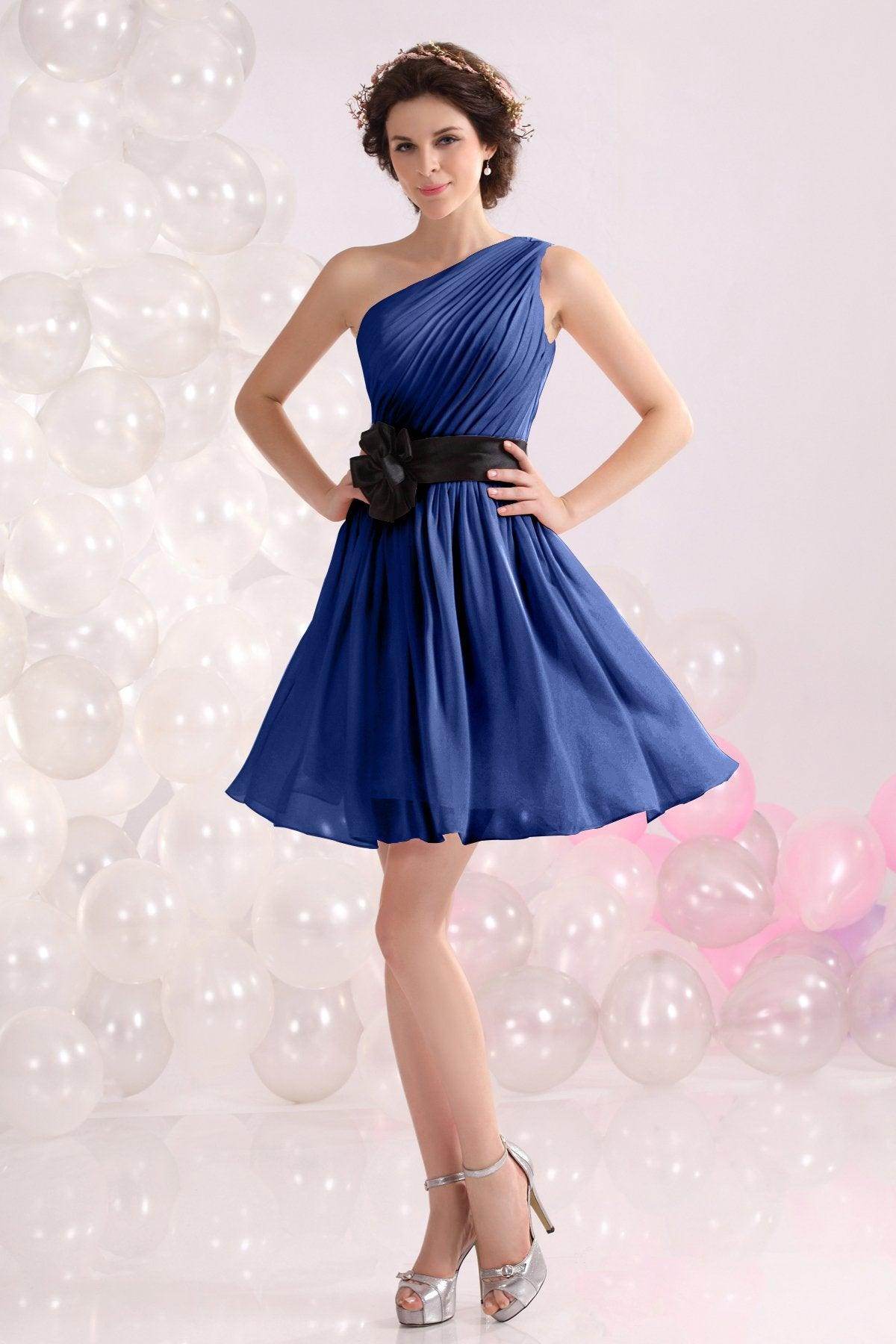 A-Line Short-Mini Chiffon Bridesmaids Dress COZB1301C