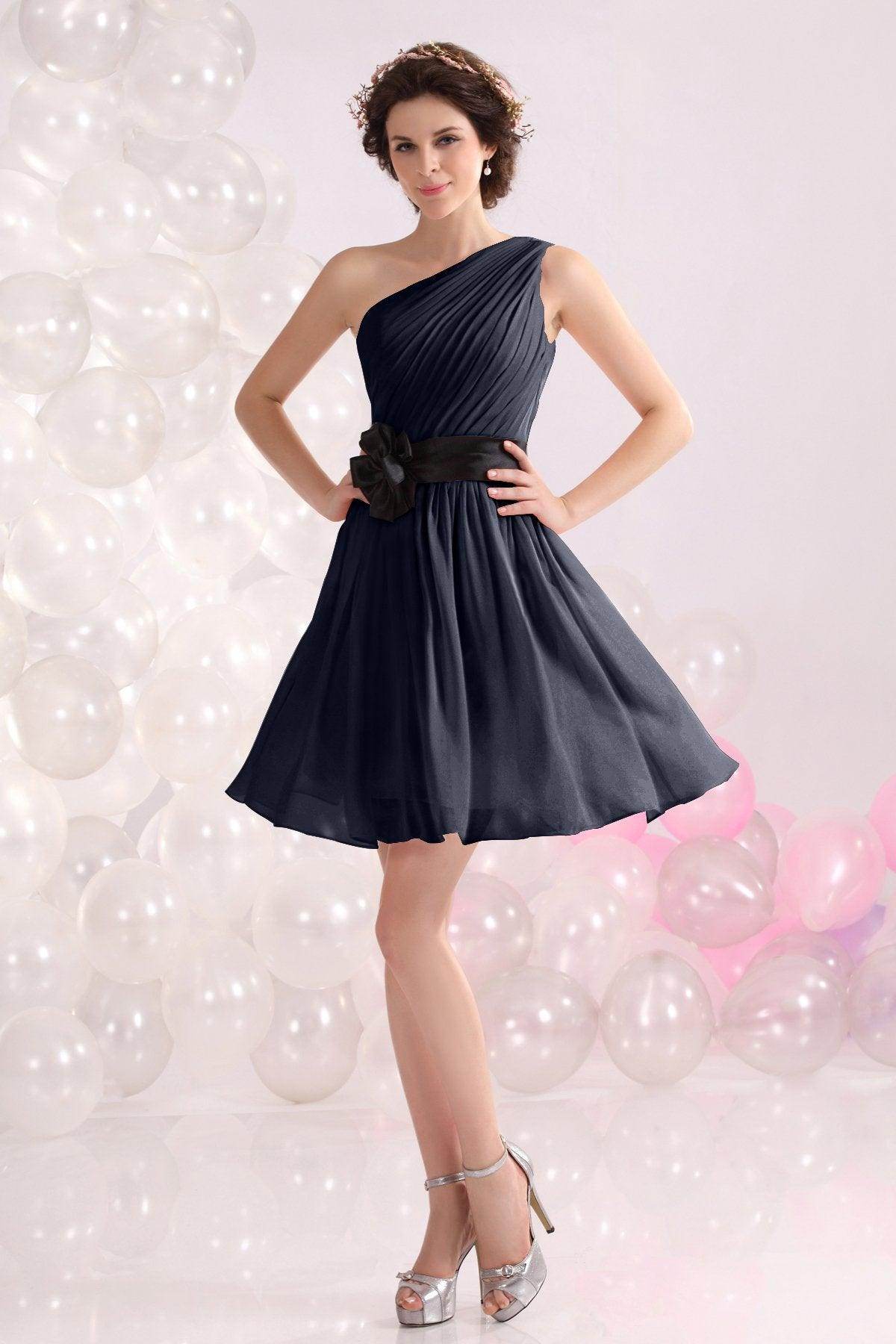 A-Line Short-Mini Chiffon Bridesmaids Dress COZB1301C