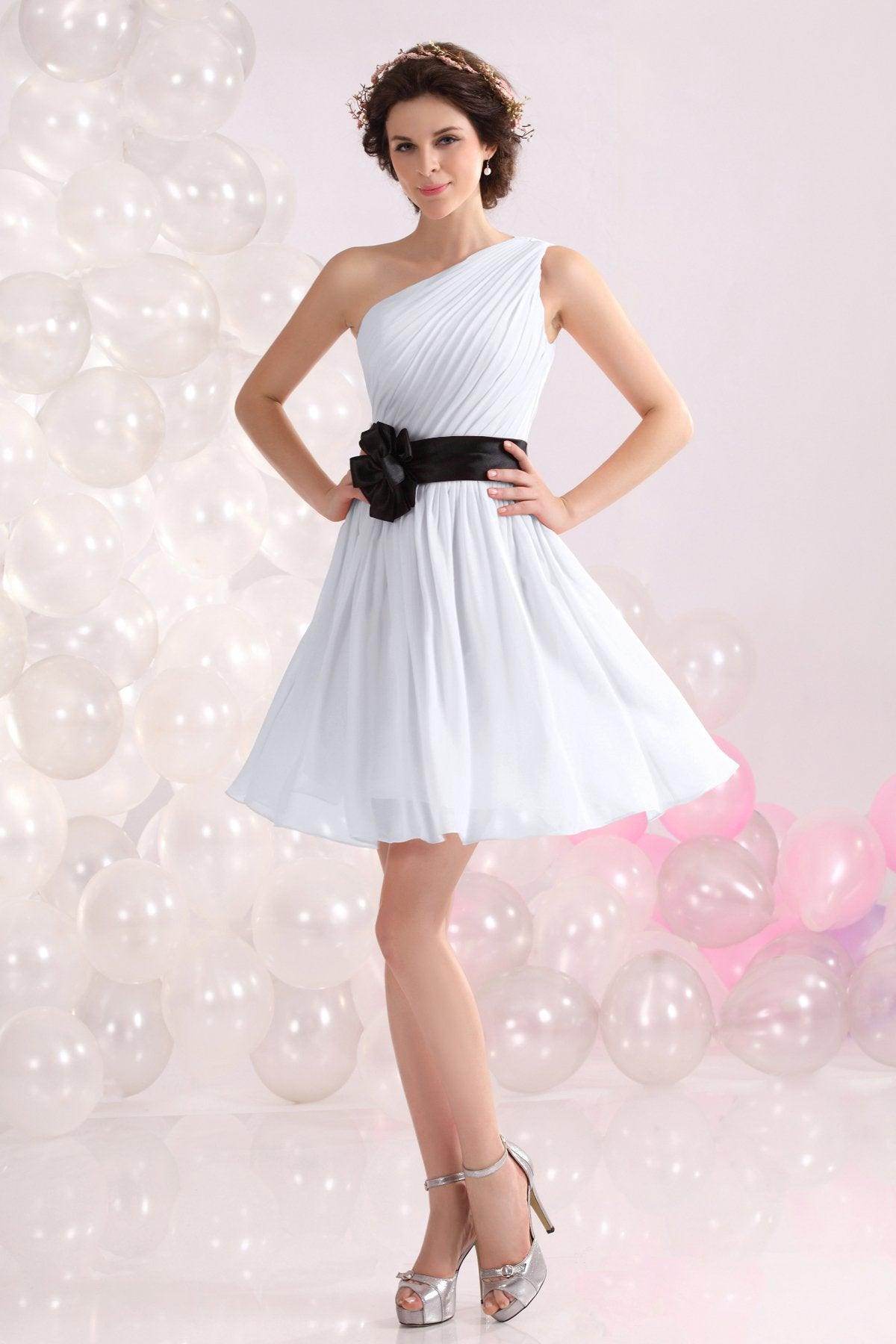 A-Line Short-Mini Chiffon Bridesmaids Dress COZB1301C