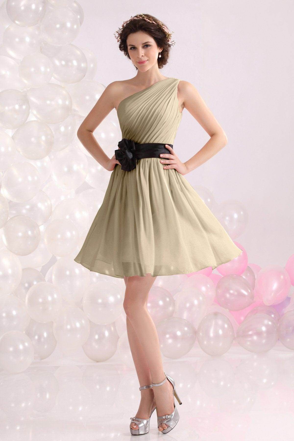 A-Line Short-Mini Chiffon Bridesmaids Dress COZB1301C