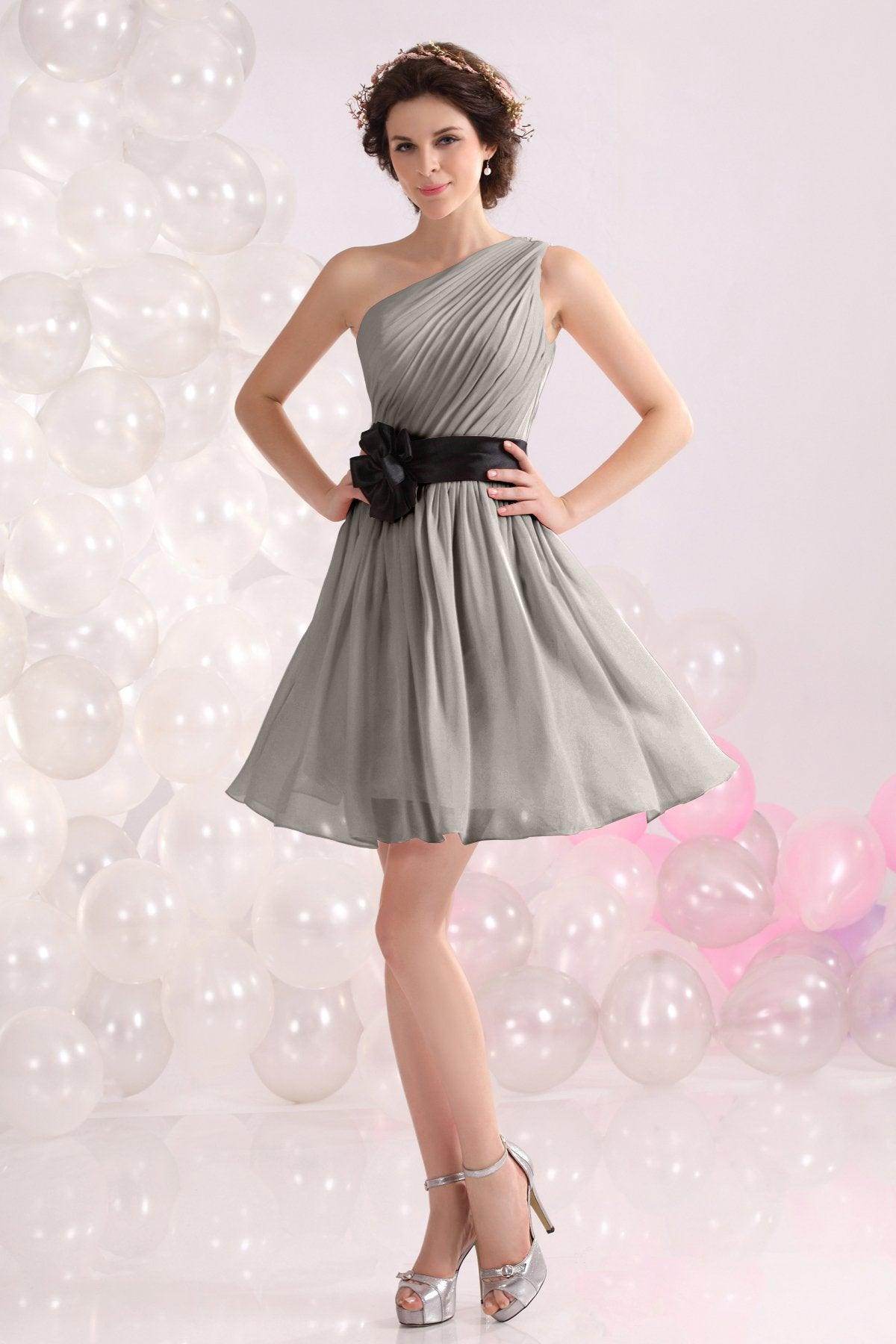 A-Line Short-Mini Chiffon Bridesmaids Dress COZB1301C