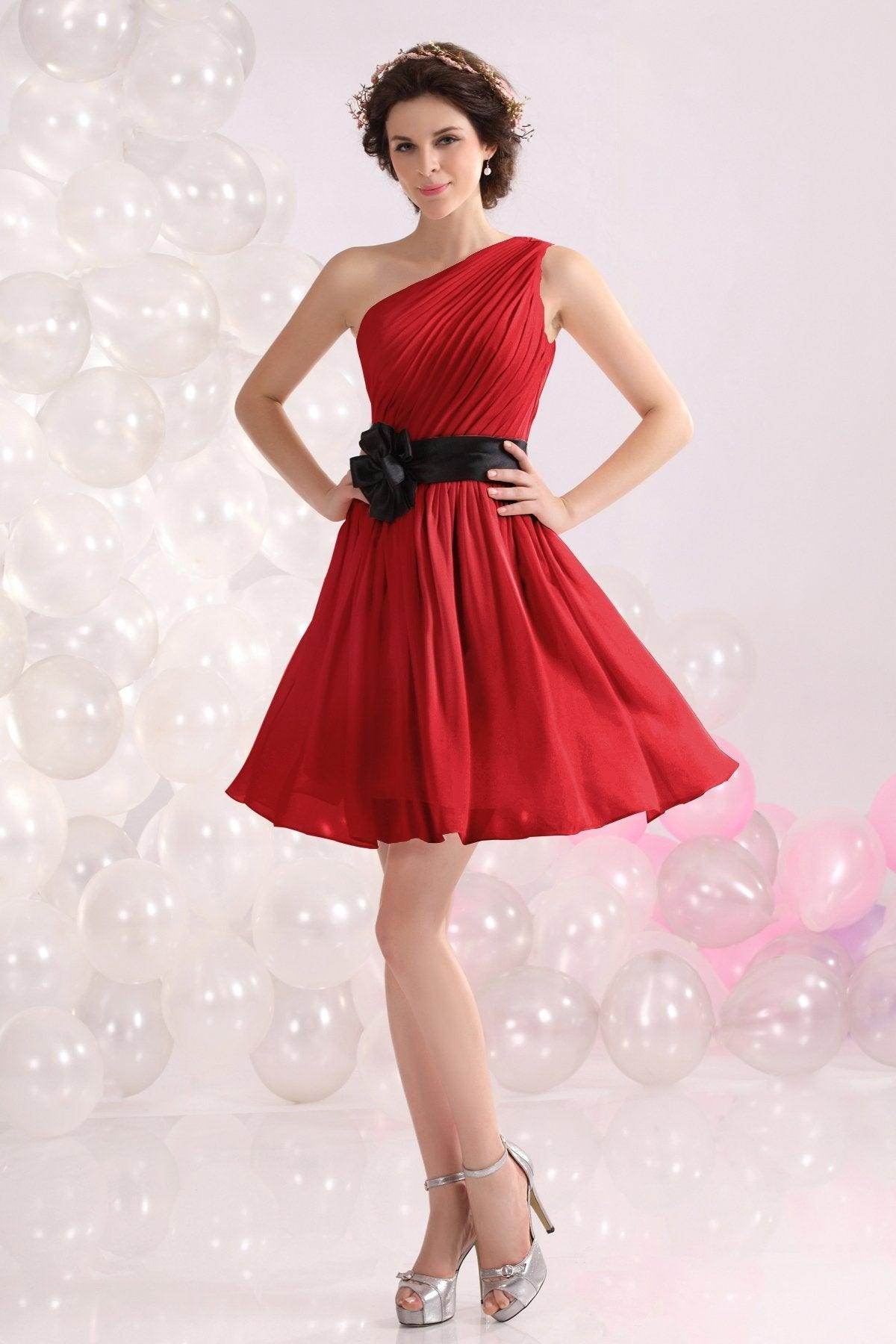 A-Line Short-Mini Chiffon Bridesmaids Dress COZB1301C