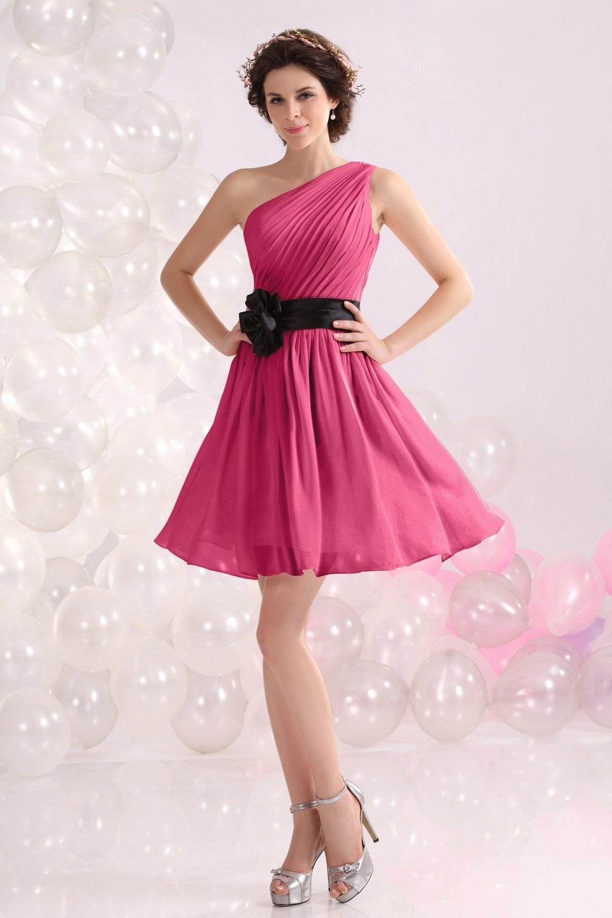 A-Line Short-Mini Chiffon Bridesmaids Dress COZB1301C