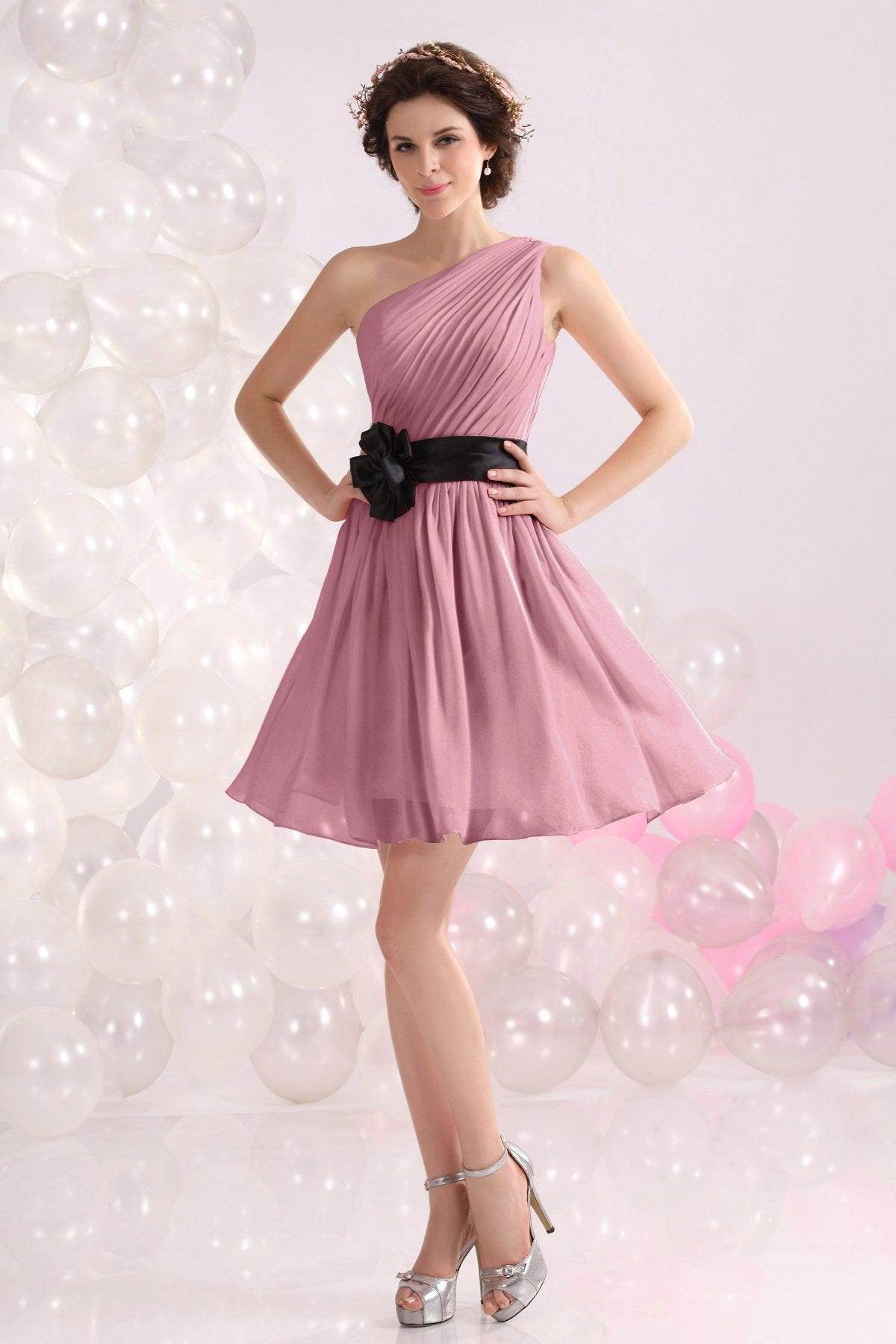 A-Line Short-Mini Chiffon Bridesmaids Dress COZB1301C
