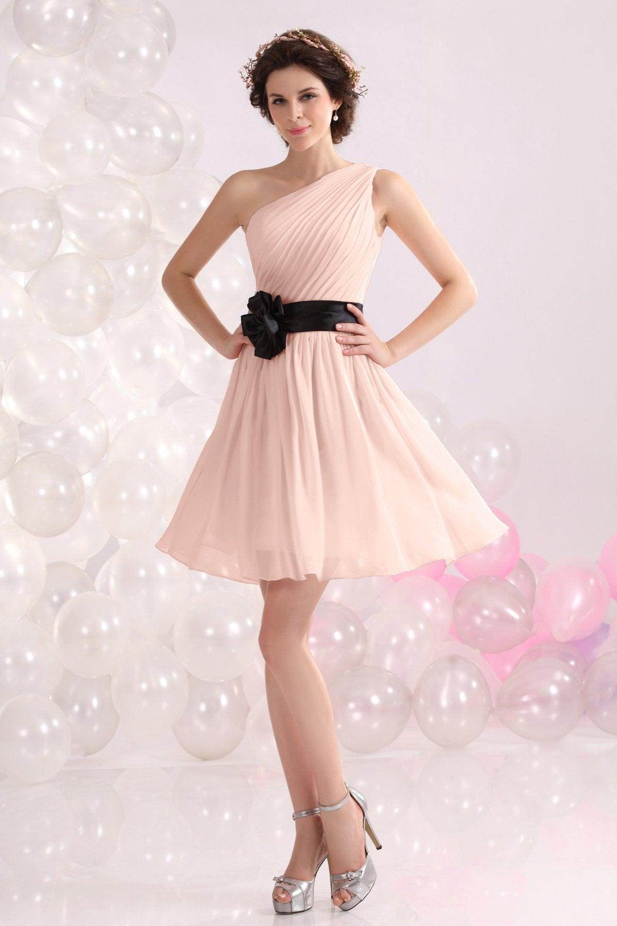 A-Line Short-Mini Chiffon Bridesmaids Dress COZB1301C