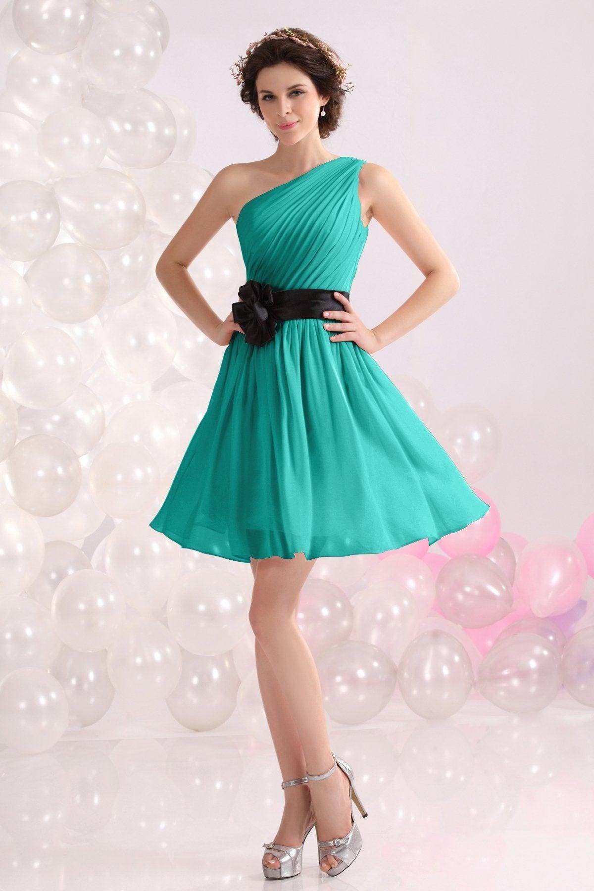 A-Line Short-Mini Chiffon Bridesmaids Dress COZB1301C