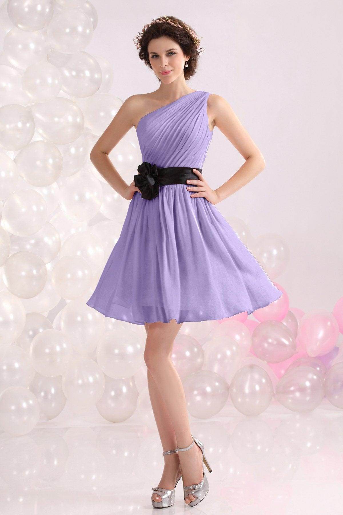A-Line Short-Mini Chiffon Bridesmaids Dress COZB1301C