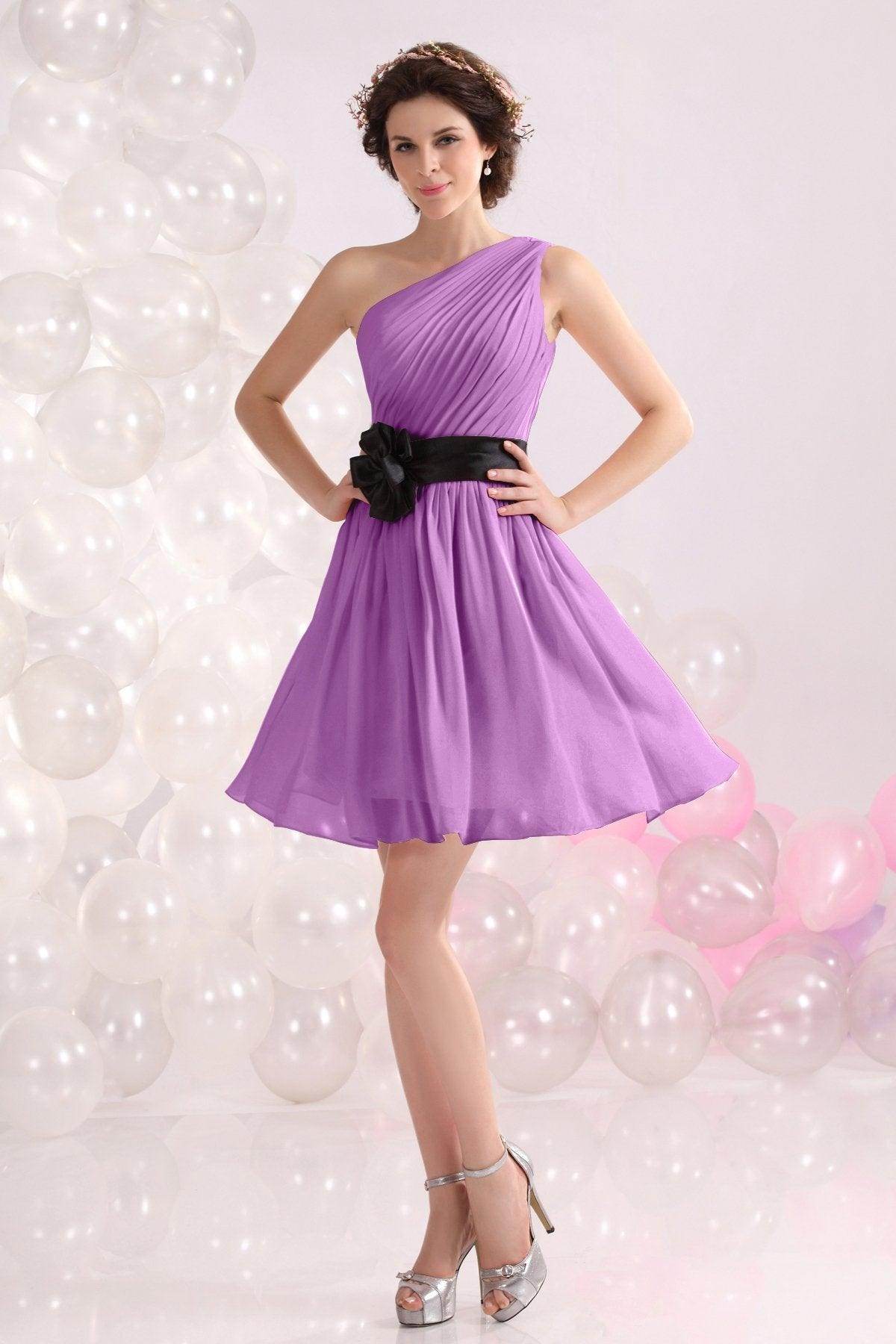 A-Line Short-Mini Chiffon Bridesmaids Dress COZB1301C