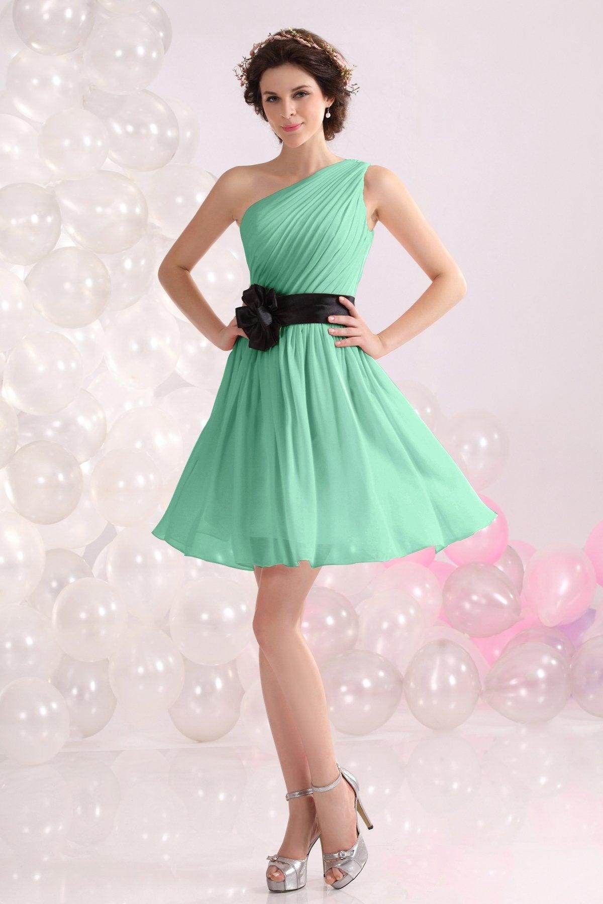 A-Line Short-Mini Chiffon Bridesmaids Dress COZB1301C